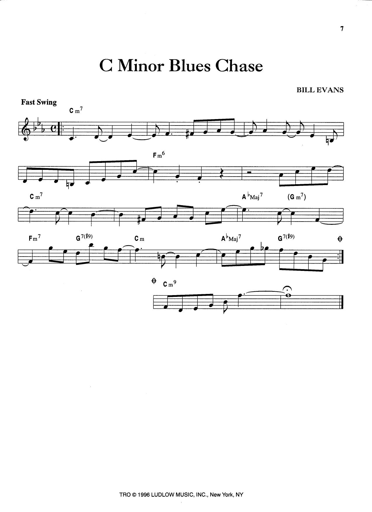 C Minor Blues Chase — Bill Evans C Minor Blues Chase — Bill Evans