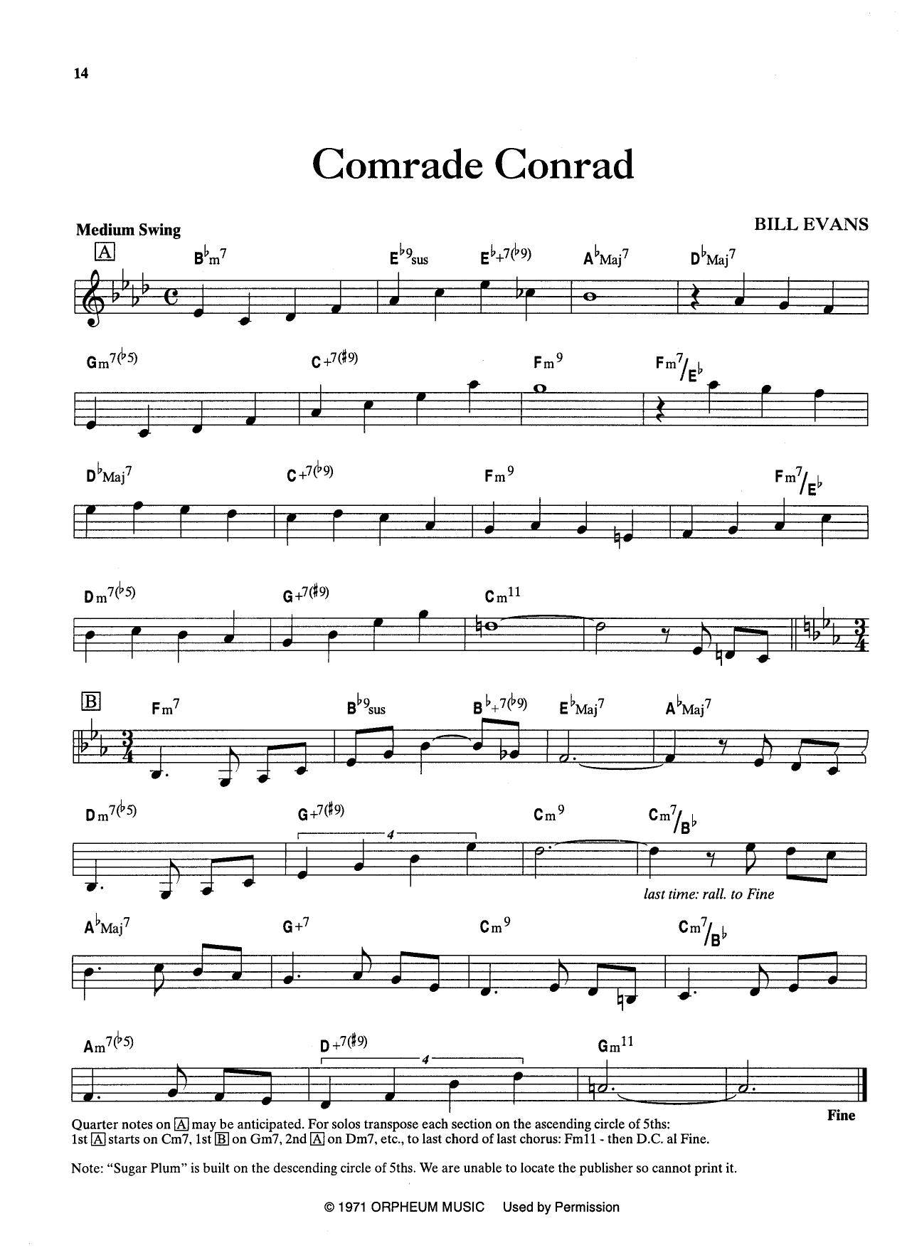 Comrade Conrad — Bill Evans Comrade Conrad — Bill Evans