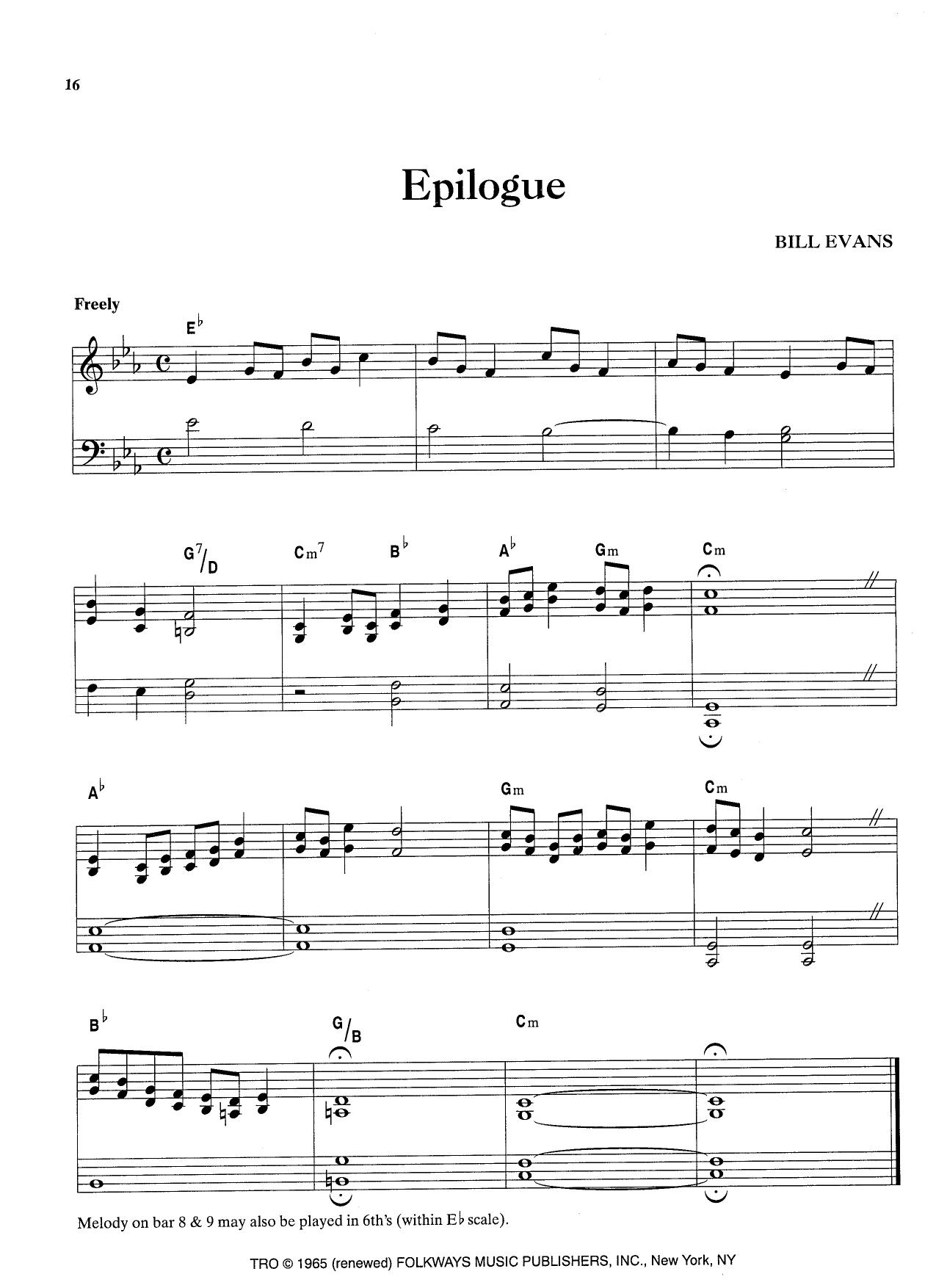 Epilogue — Bill Evans Epilogue — Bill Evans