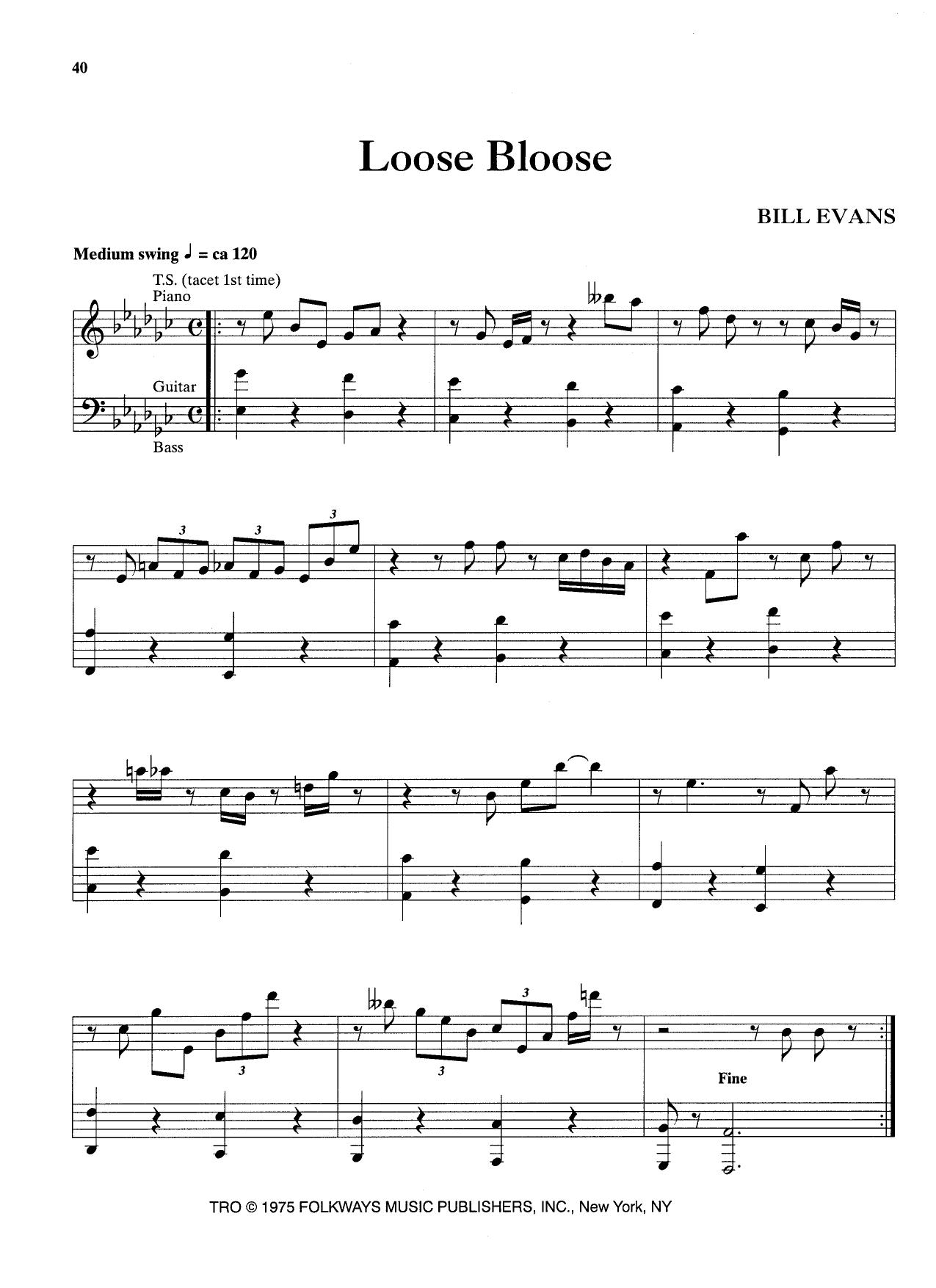 Loose Bloose — Bill Evans Loose Bloose — Bill Evans