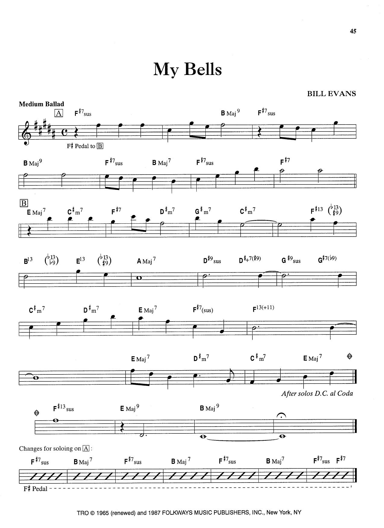 My Bells (Instrumental) — Bill Evans My Bells (Instrumental) — Bill Evans