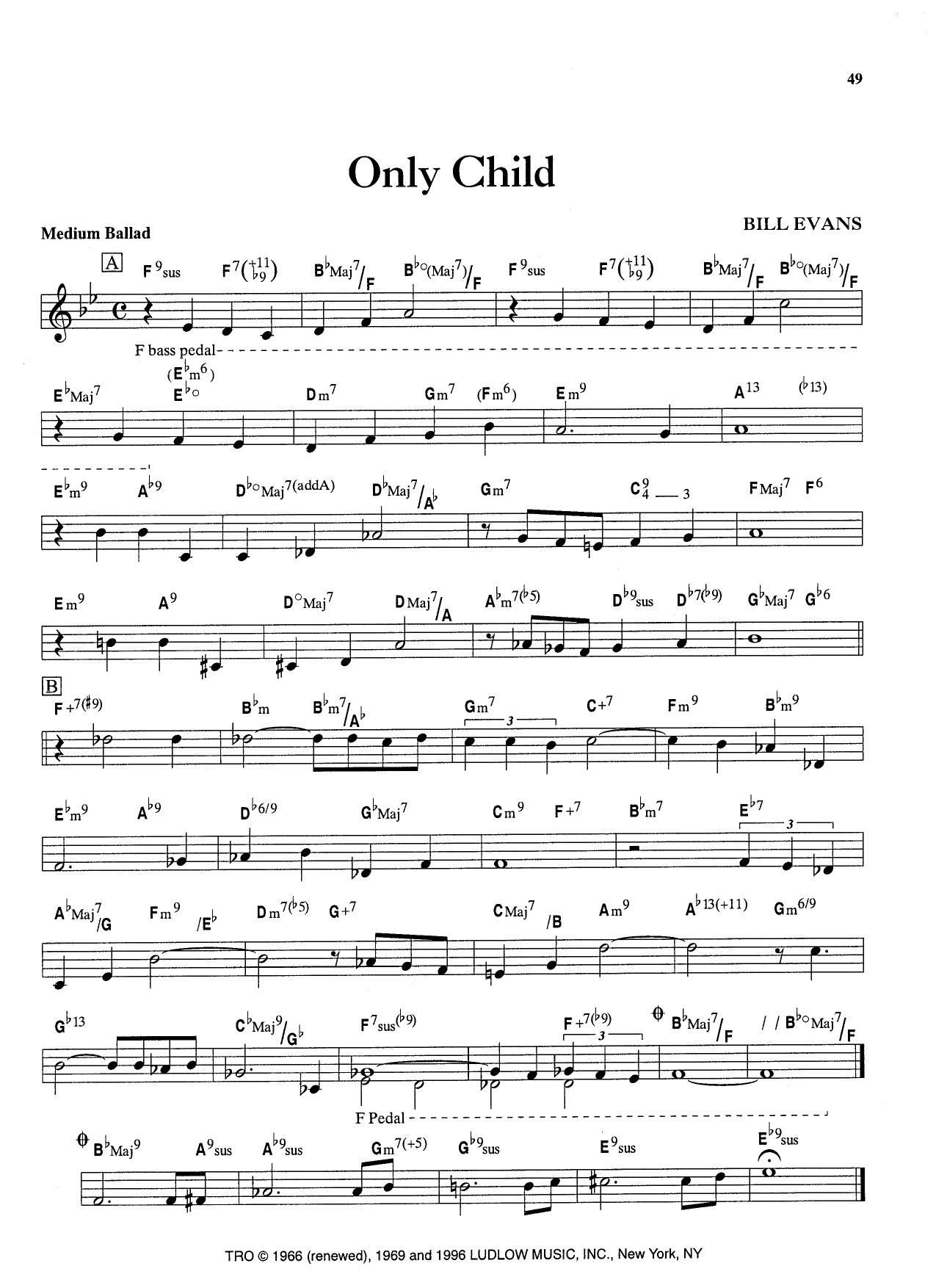 Only Child (Instrumental) — Bill Evans Only Child (Instrumental) — Bill Evans