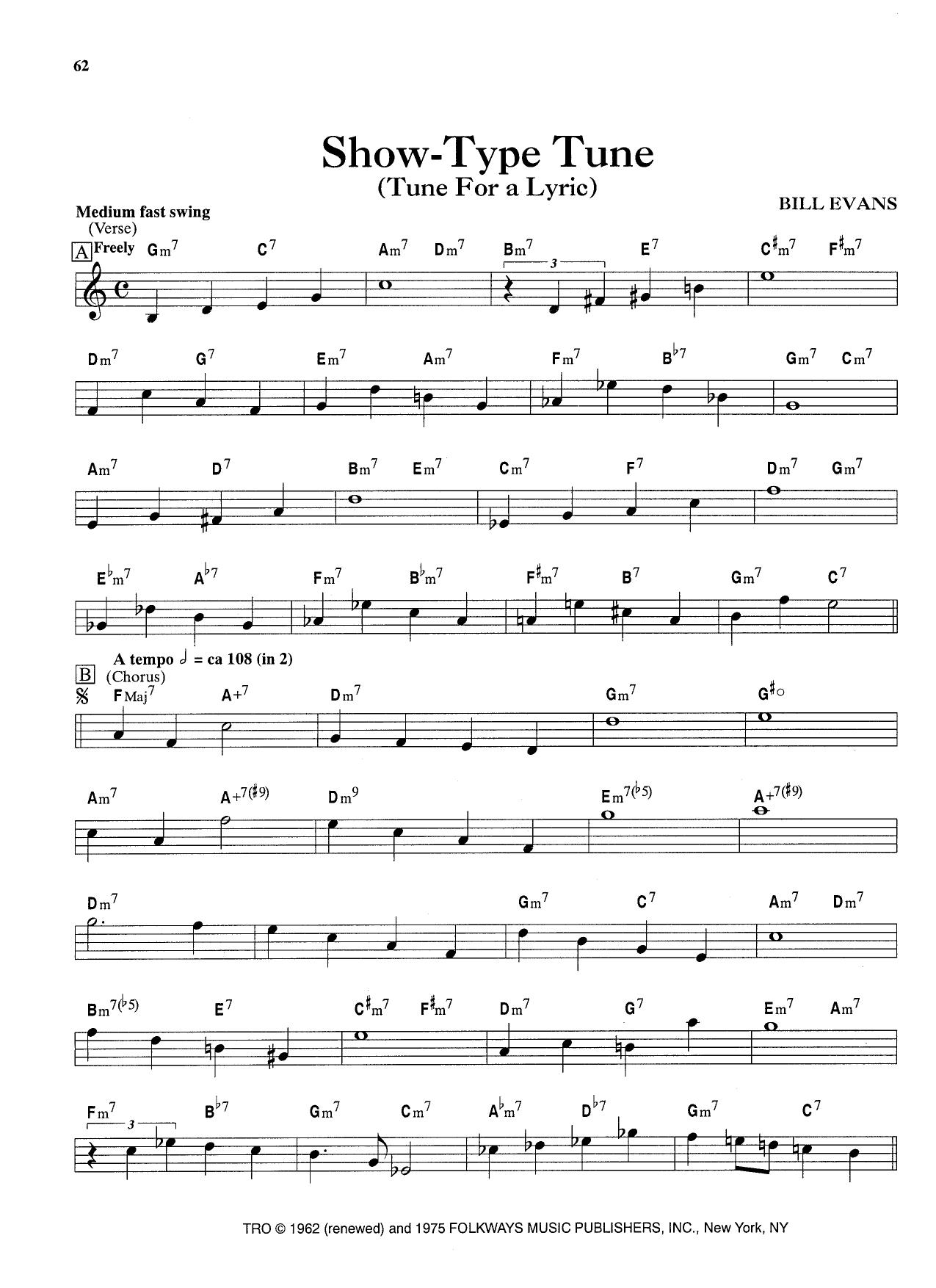 Show-Type Tune — Bill Evans Show-Type Tune — Bill Evans