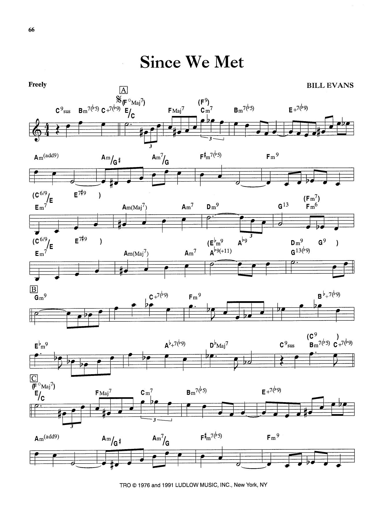 Since We Met — Bill Evans Since We Met — Bill Evans