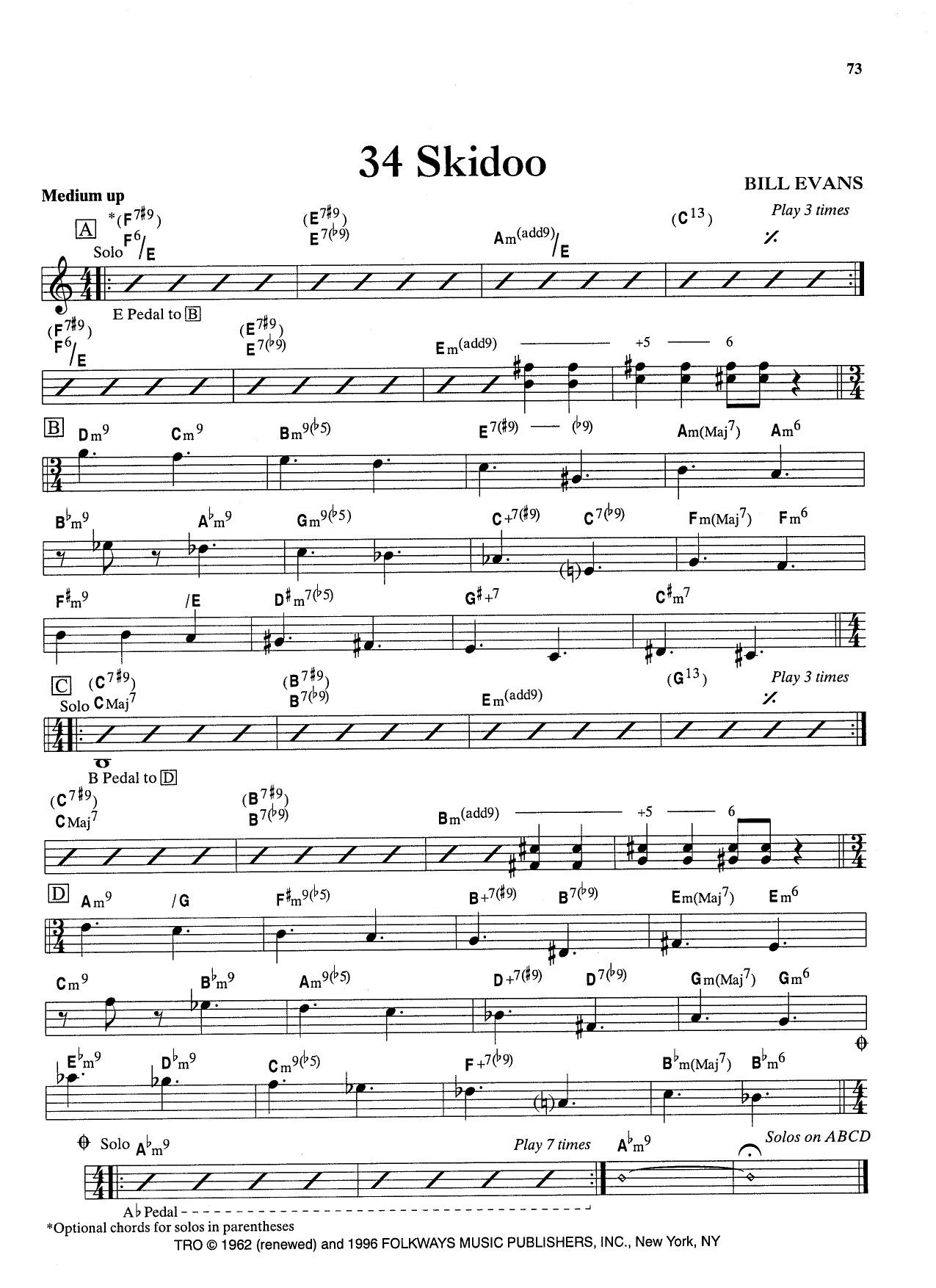 34 Skidoo — Bill Evans 34 Skidoo — Bill Evans