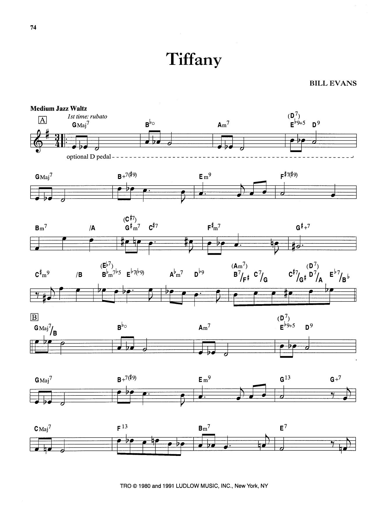 Tiffany — Bill Evans Tiffany — Bill Evans