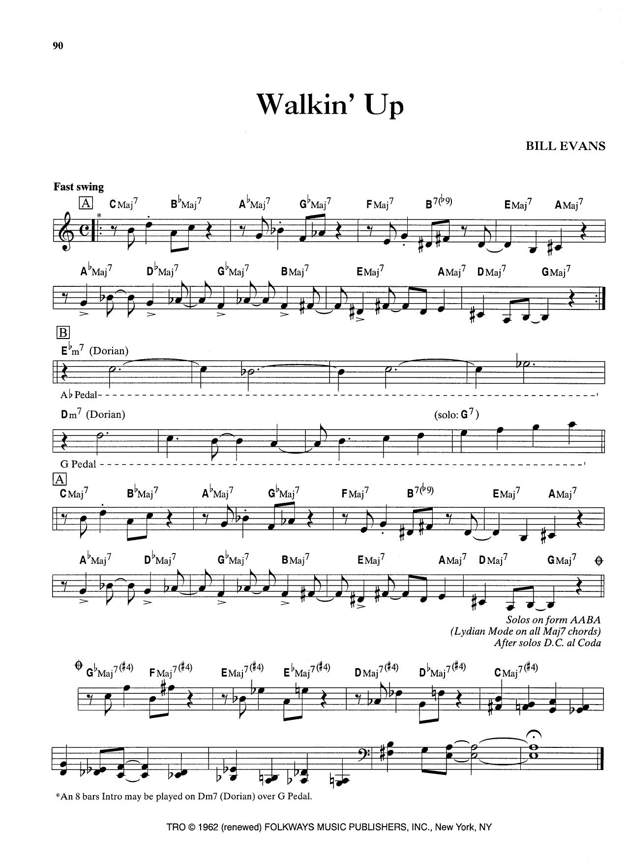 Walkin' Up — Bill Evans Walkin' Up — Bill Evans