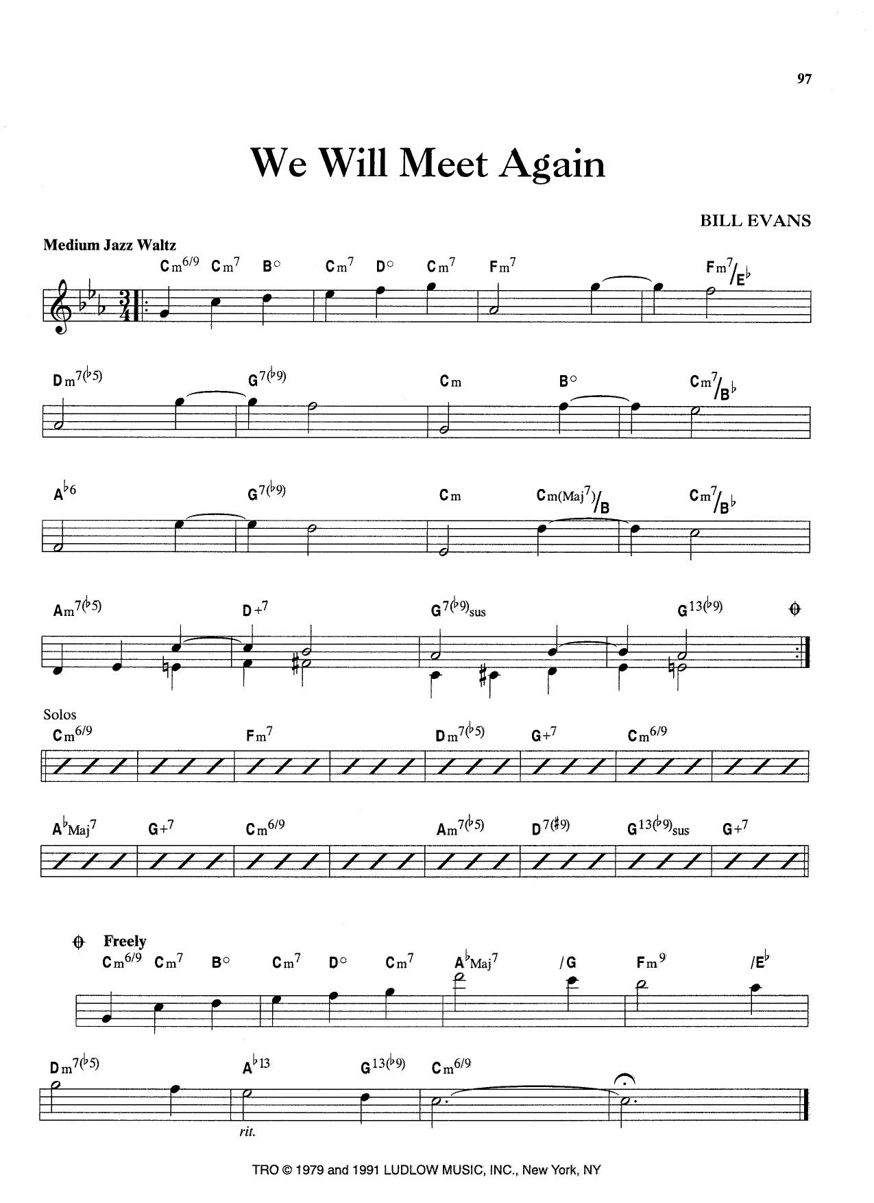 We Will Meet Again — Bill Evans We Will Meet Again — Bill Evans