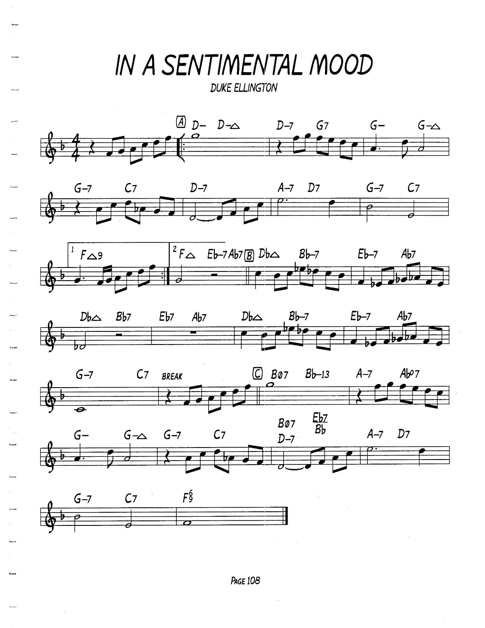 In A Sentimental Mood In A Sentimental Mood