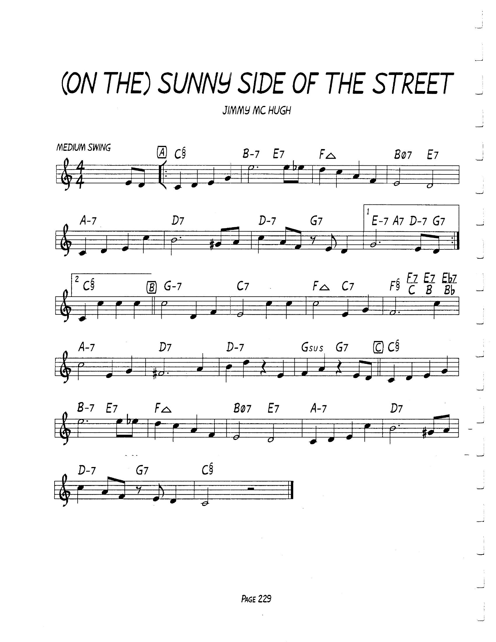 Sunny Side Of The Street Sunny Side Of The Street