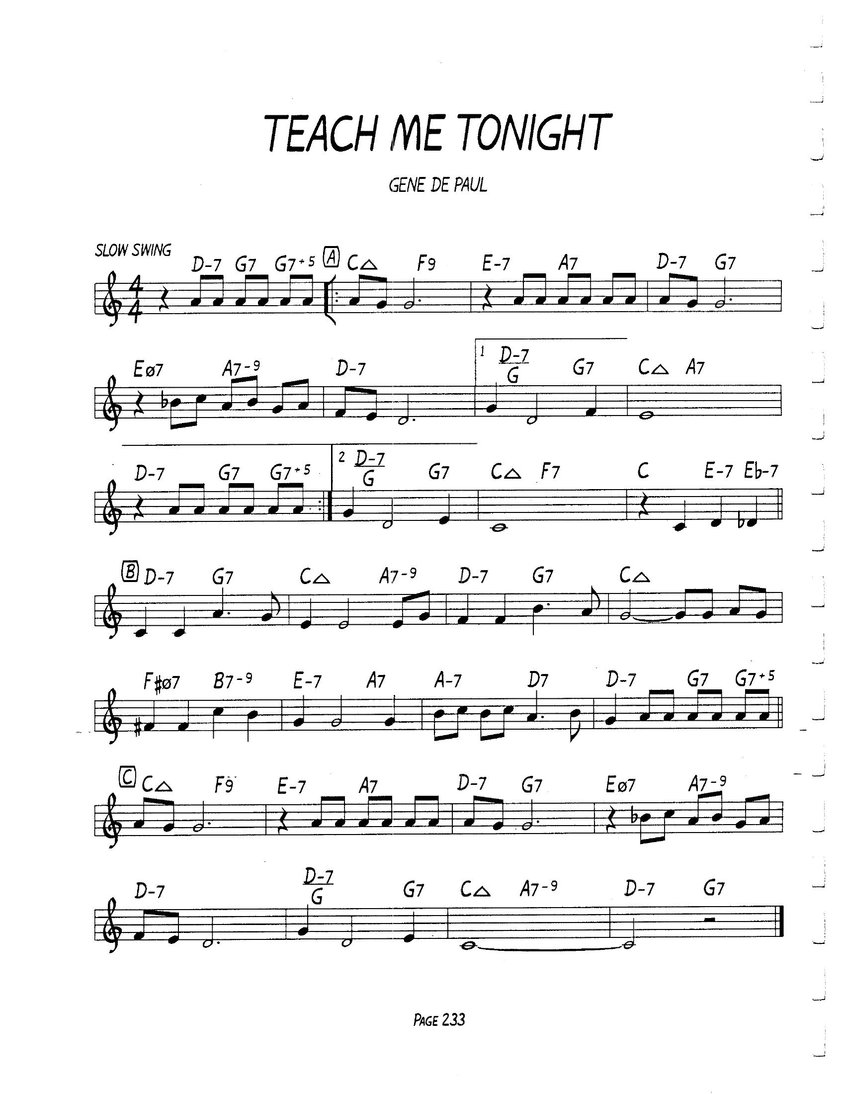 Teach Me Tonight Teach Me Tonight