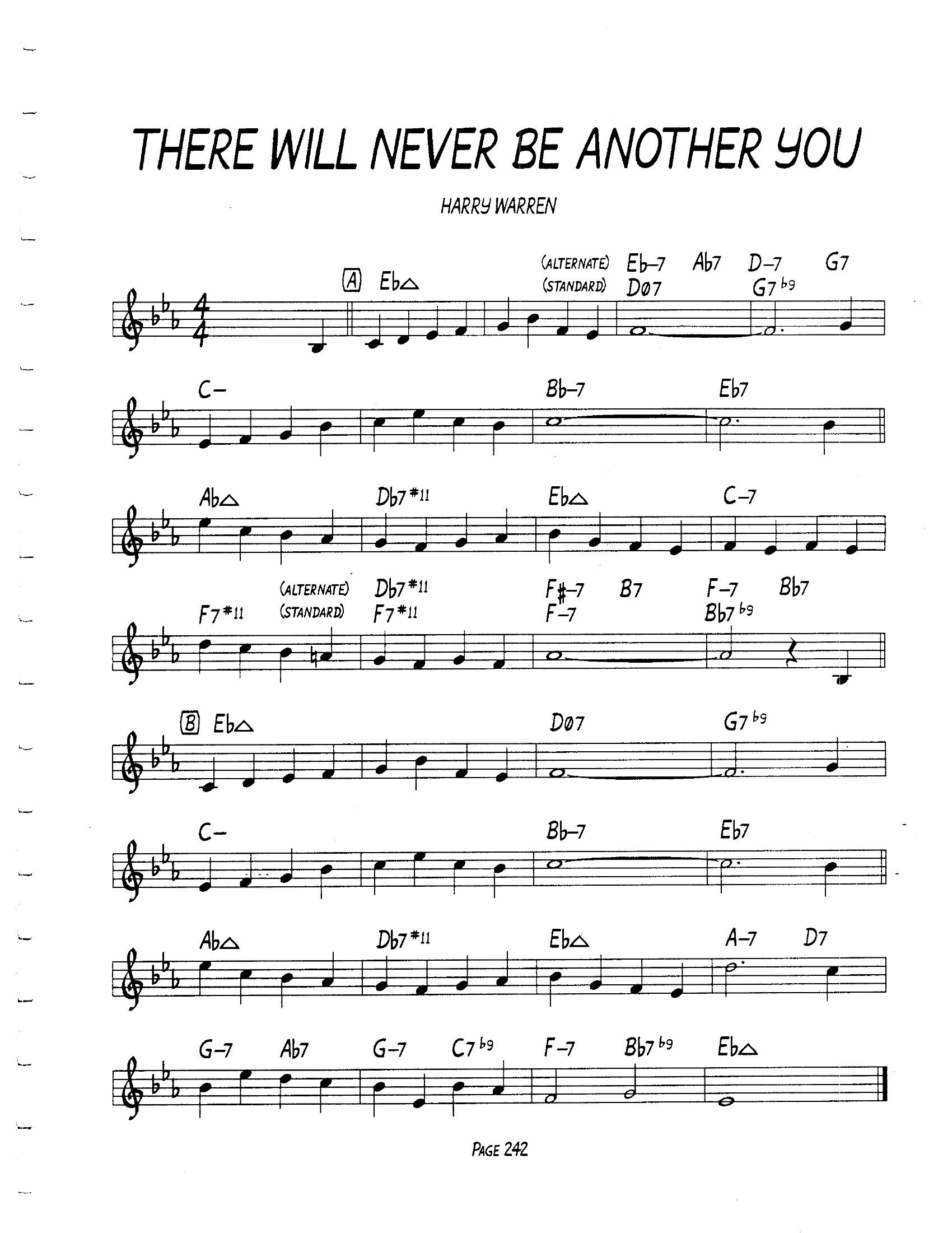 There Will Never Be Another You There Will Never Be Another You