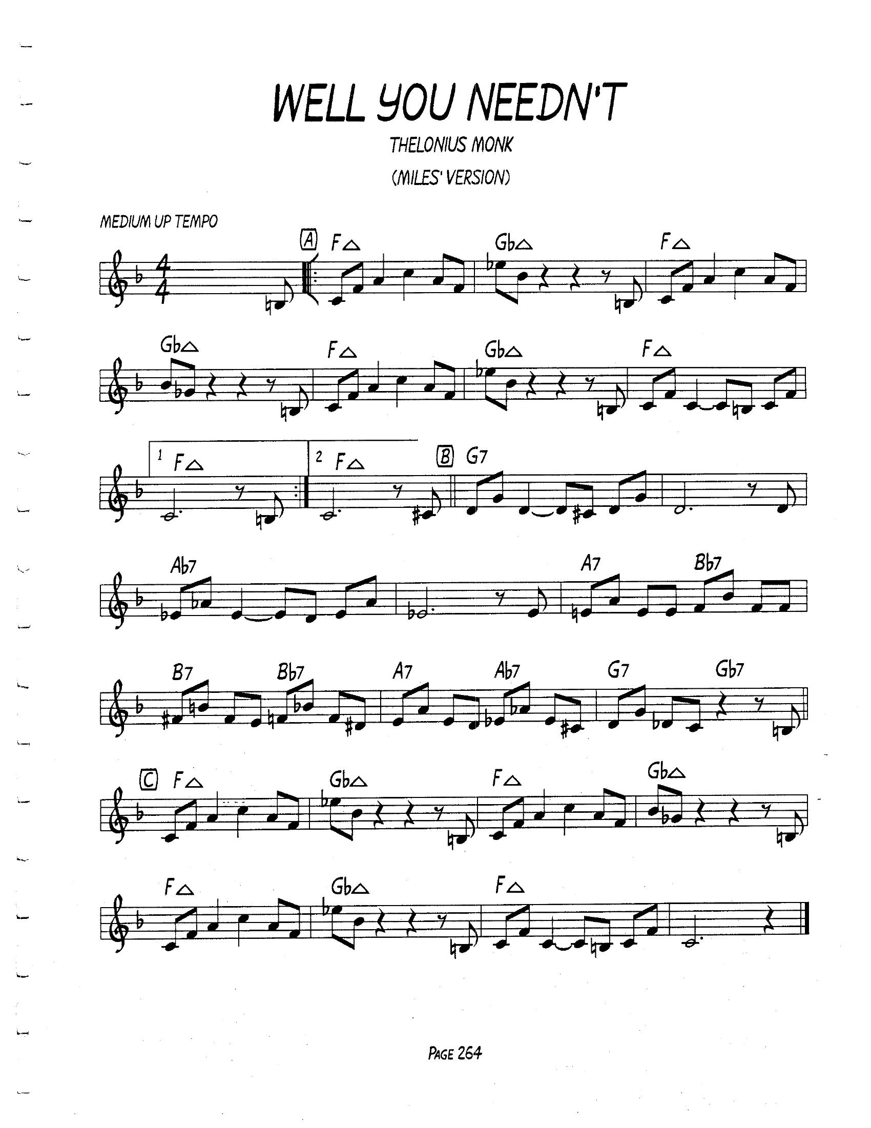 Well You Needn't (Miles Version) Well You Needn't (Miles Version)