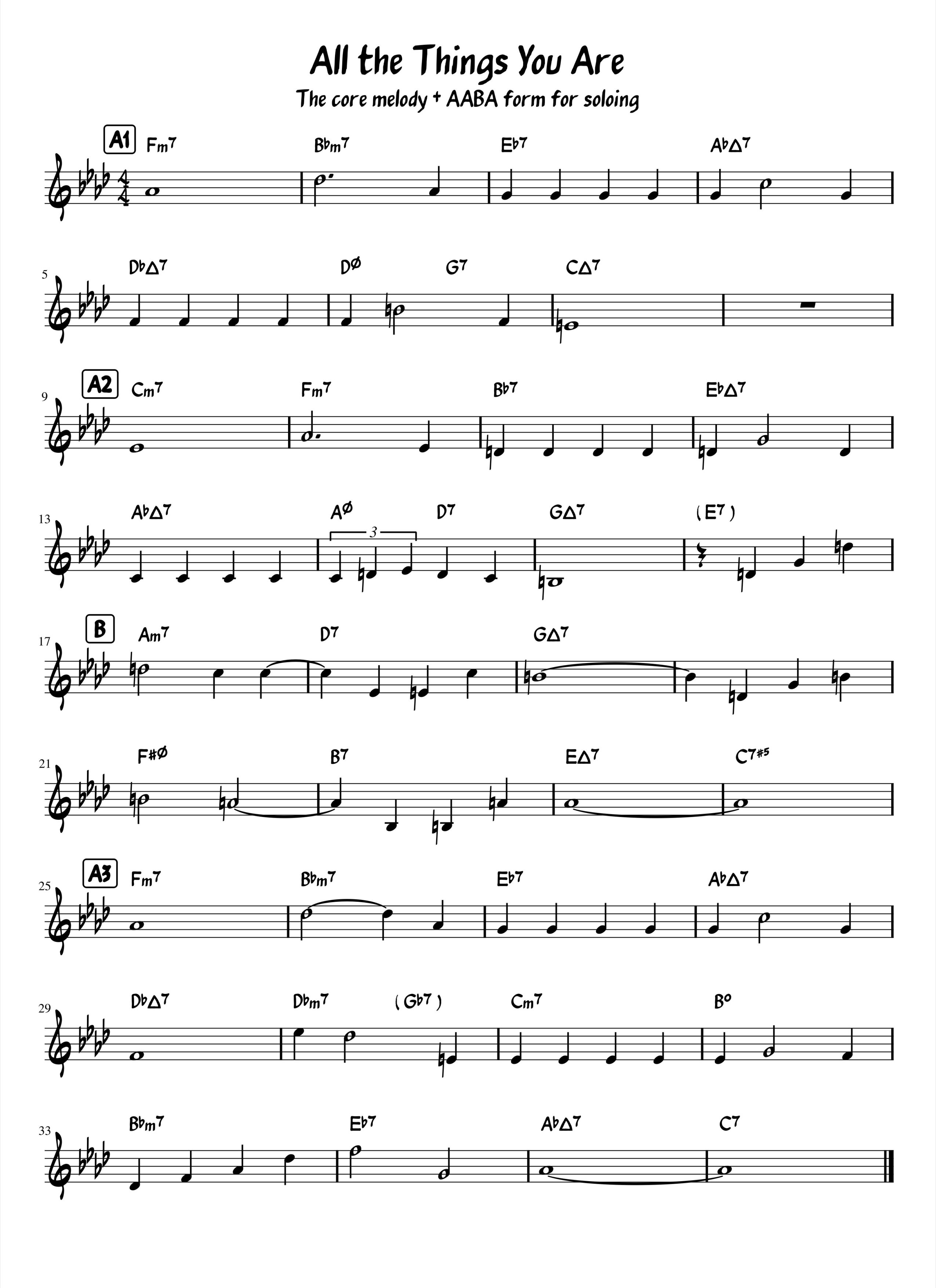 All The Things You Are — Jerome Kern and Oscar Hammerstein All The Things You Are — Jerome Kern and Oscar Hammerstein