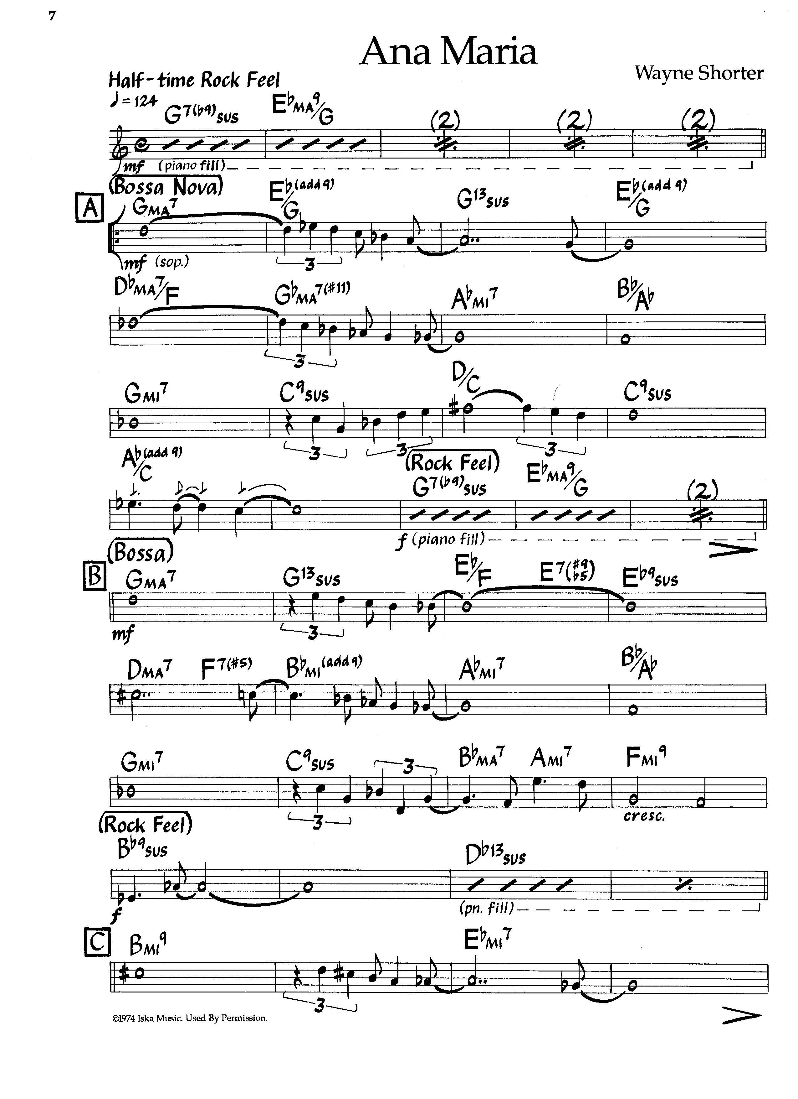 Ana Maria — Wayne Shorter Ana Maria — Wayne Shorter