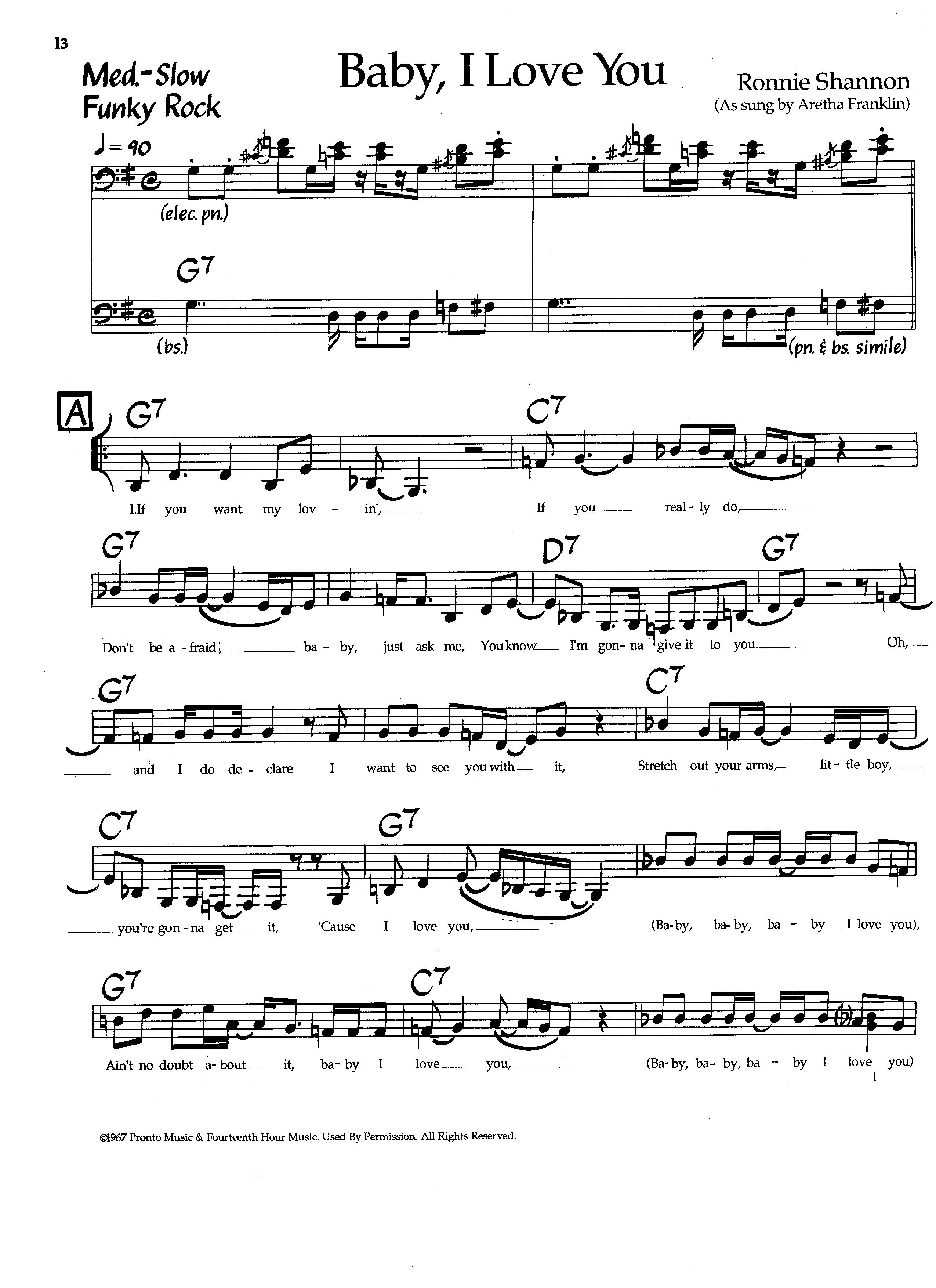Baby, I Love You — Aretha Franklin Baby, I Love You — Aretha Franklin