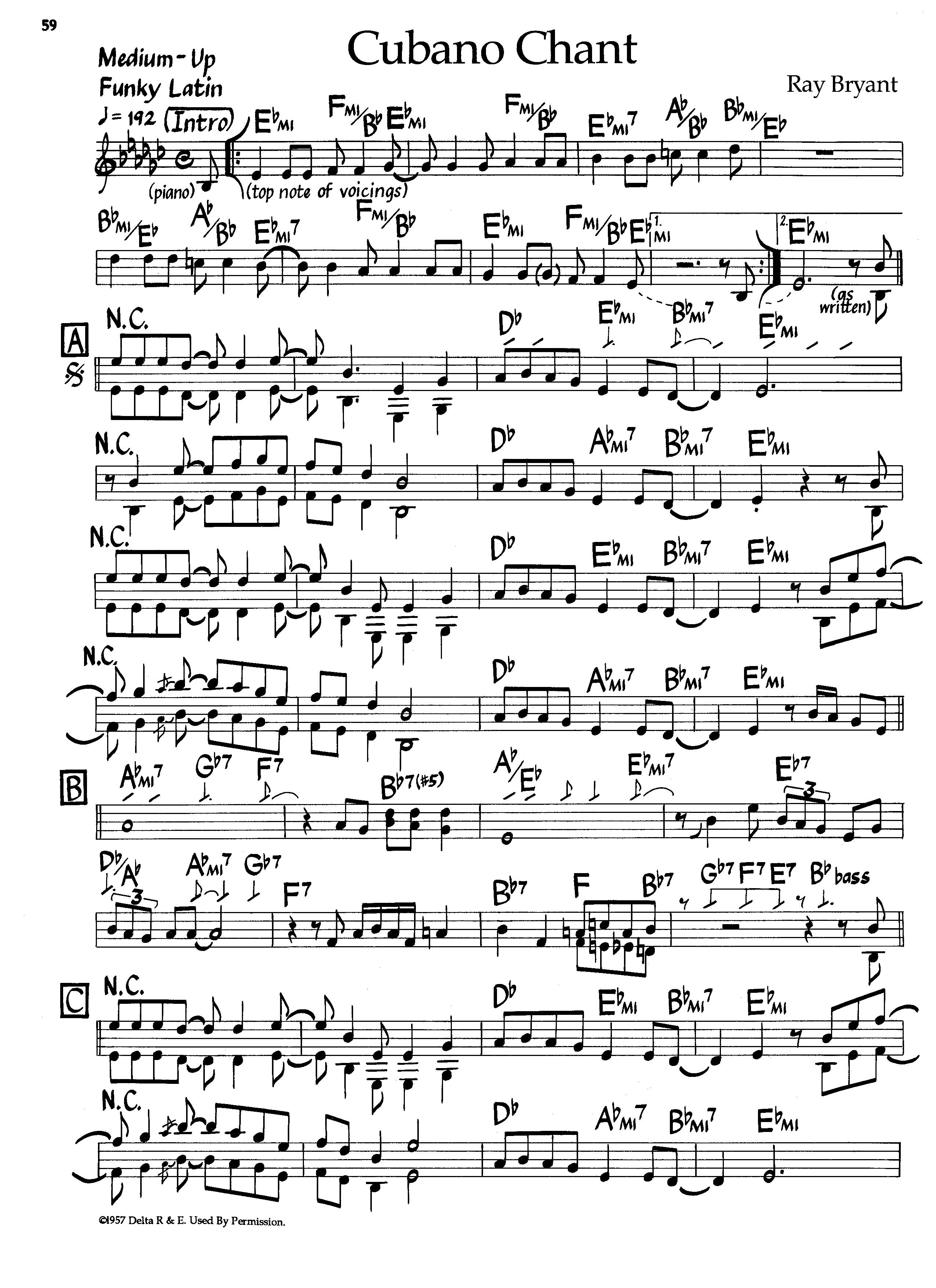 Cubano Chant — Ray Bryant Cubano Chant — Ray Bryant