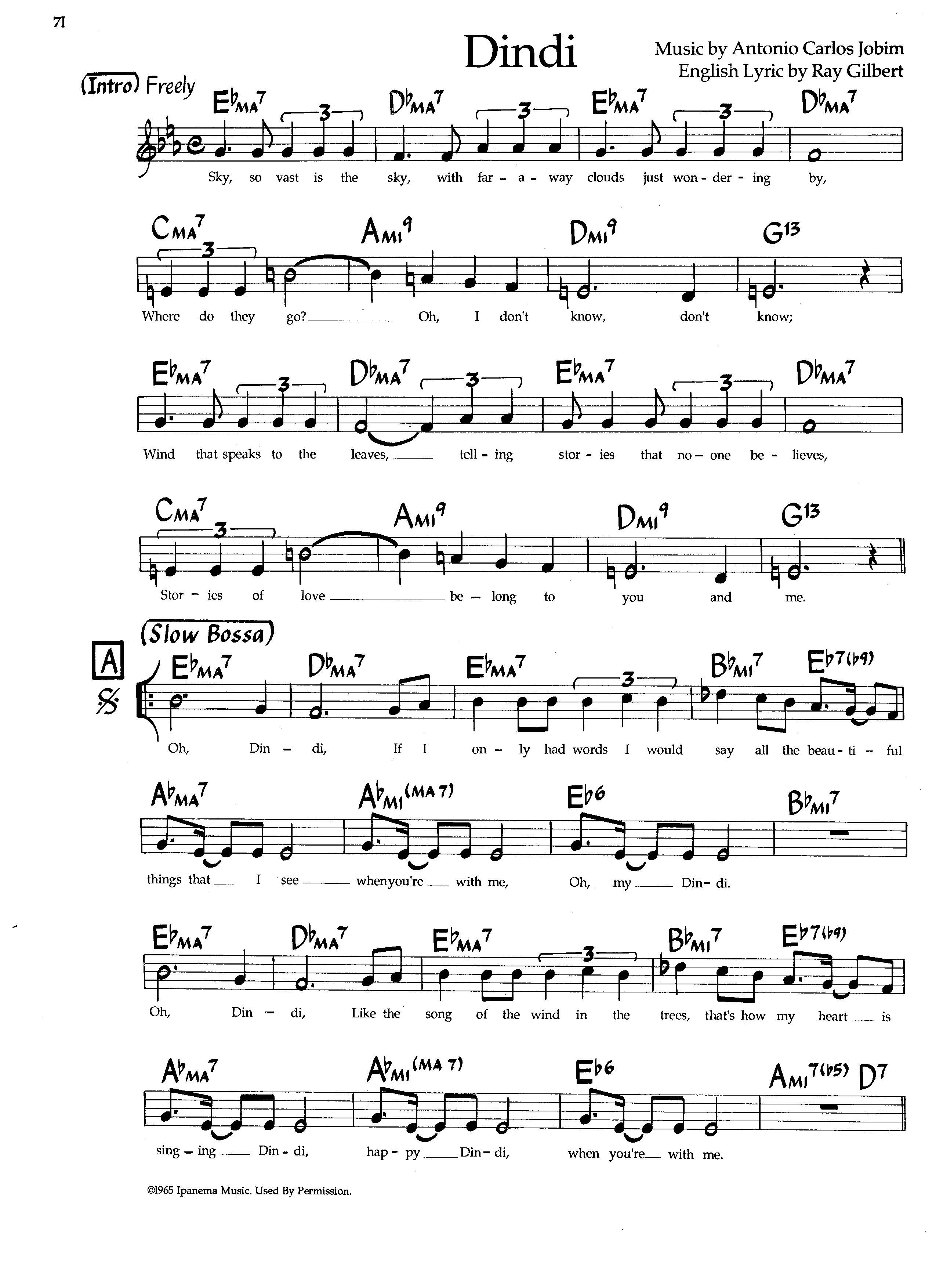 Dindi — Antonio Carlos Jobim Dindi — Antonio Carlos Jobim