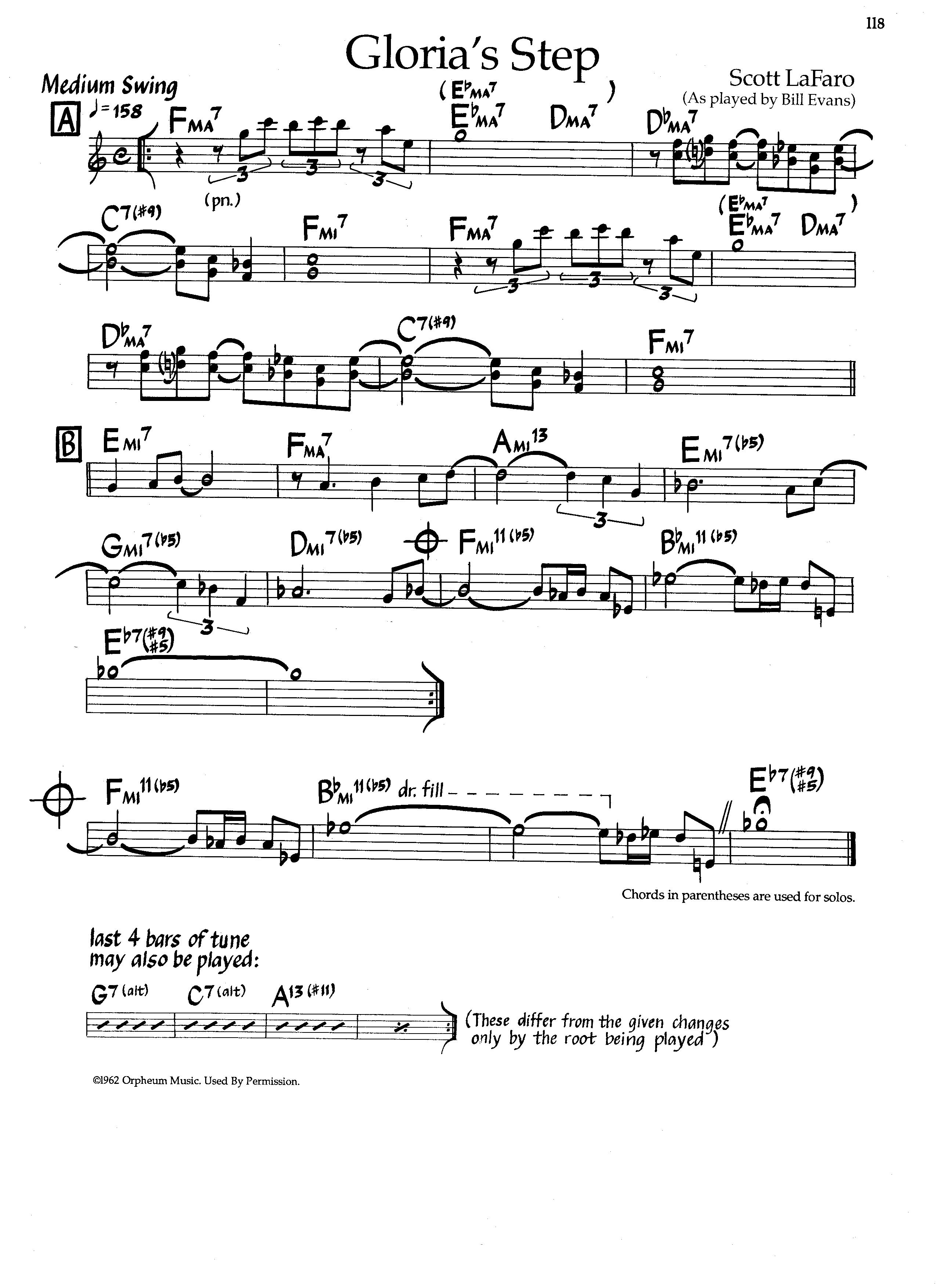Gloria's Step — Bill Evans Gloria's Step — Bill Evans