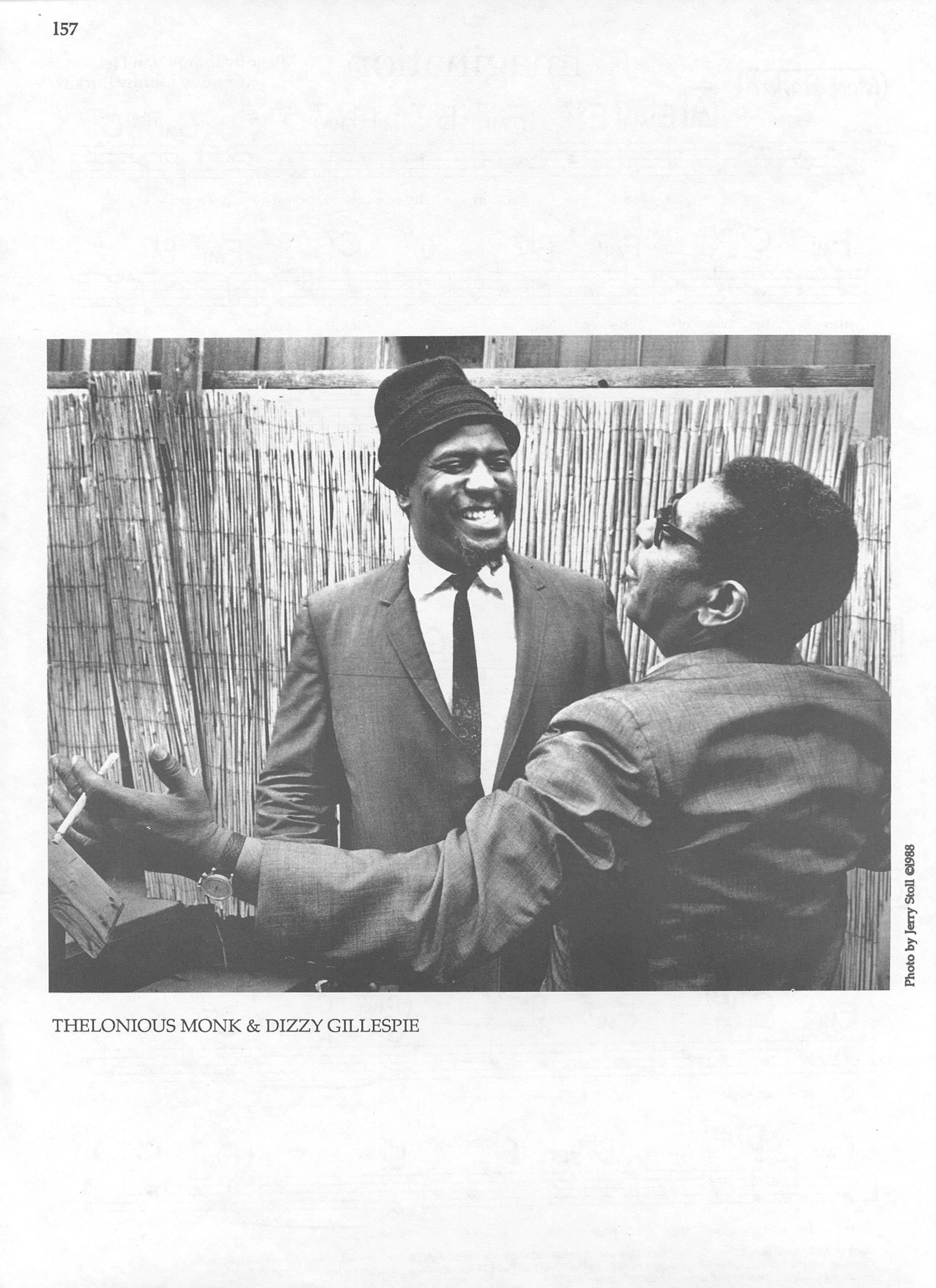 Photo of musicians — Thelonious Monk & Dizzy Gillespie Photo of musicians — Thelonious Monk & Dizzy Gillespie