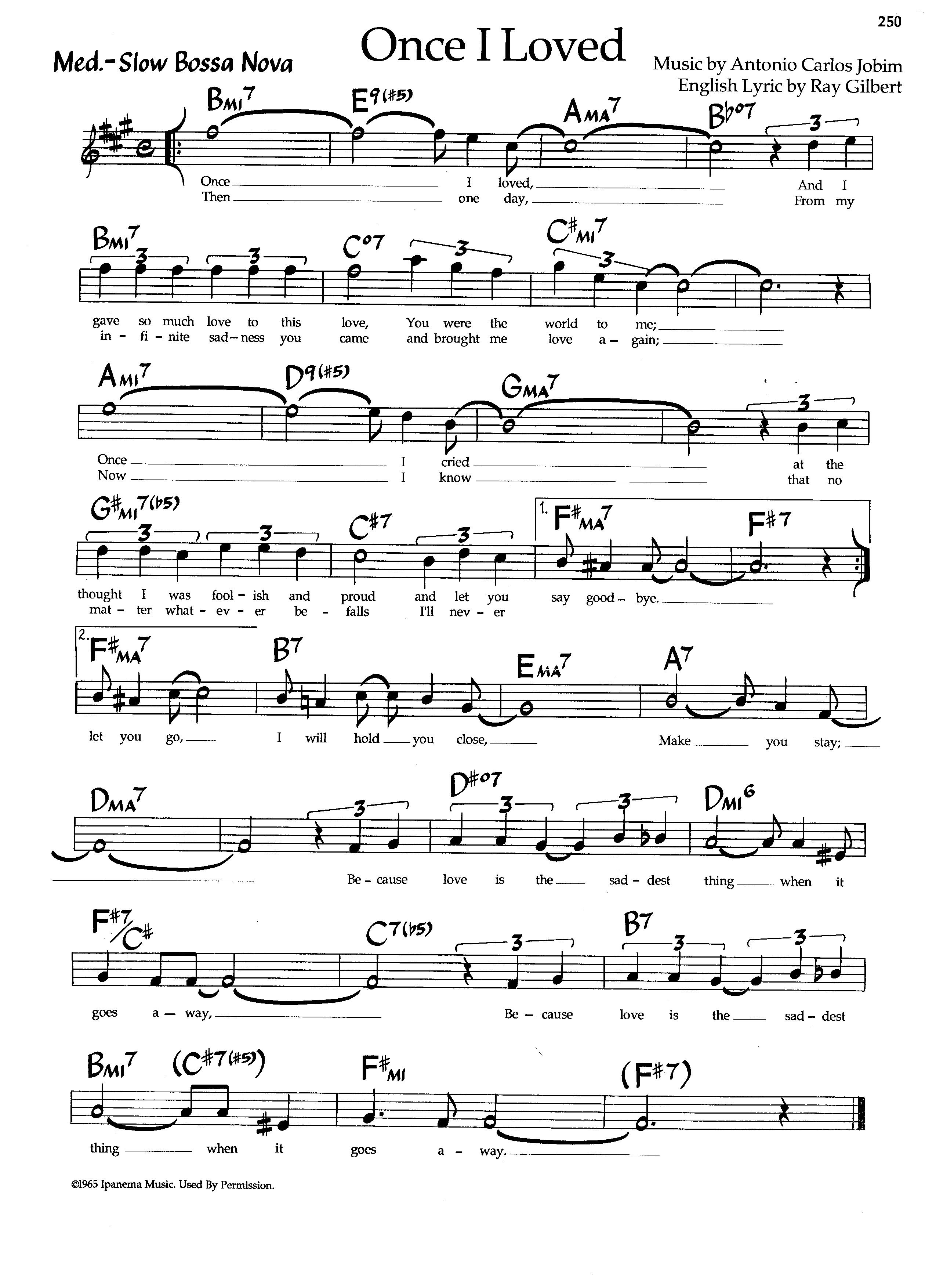 Once I Loved — Antonio Carlos Jobim Once I Loved — Antonio Carlos Jobim