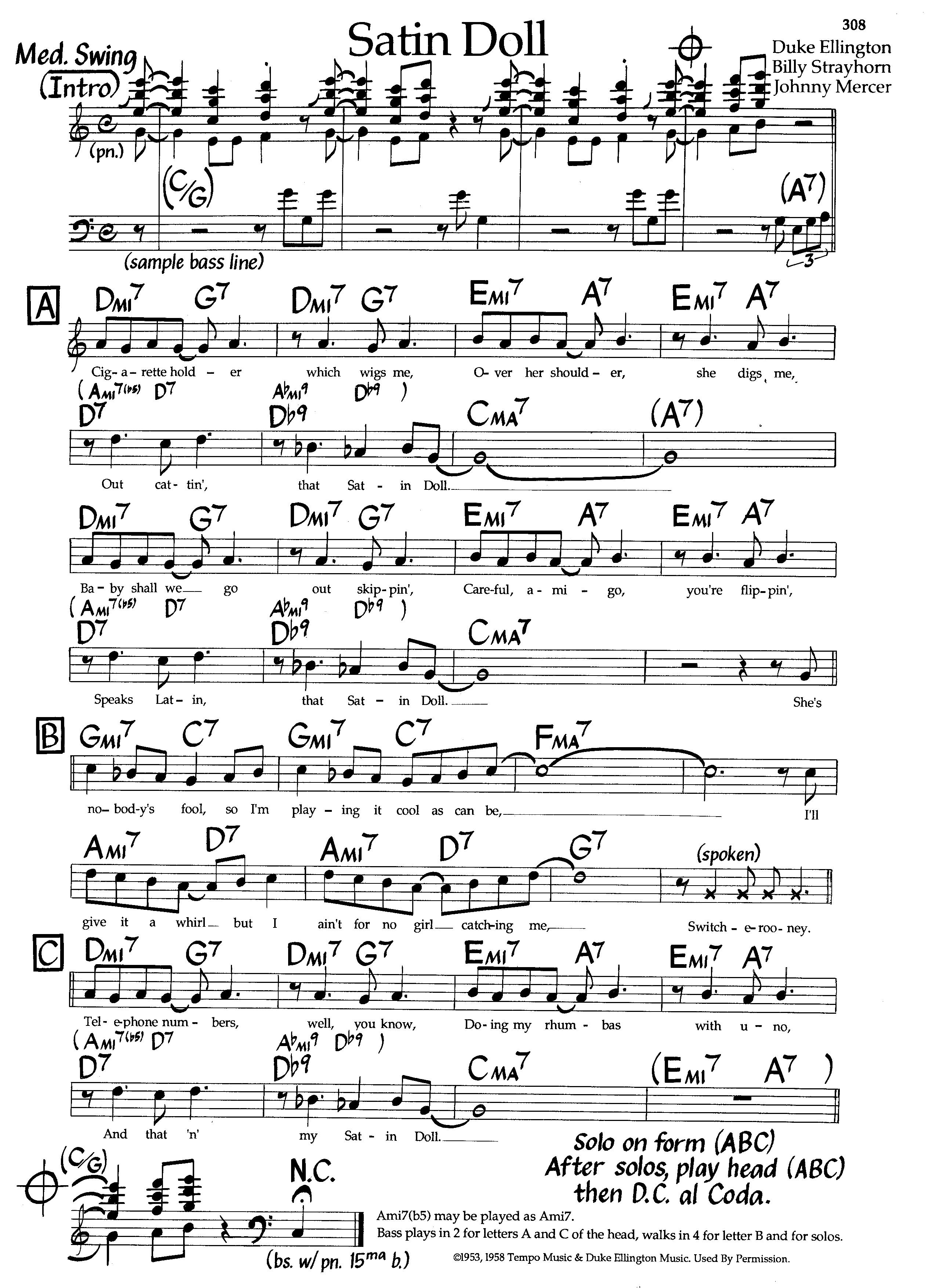 Satin Doll — Duke Ellington Satin Doll — Duke Ellington
