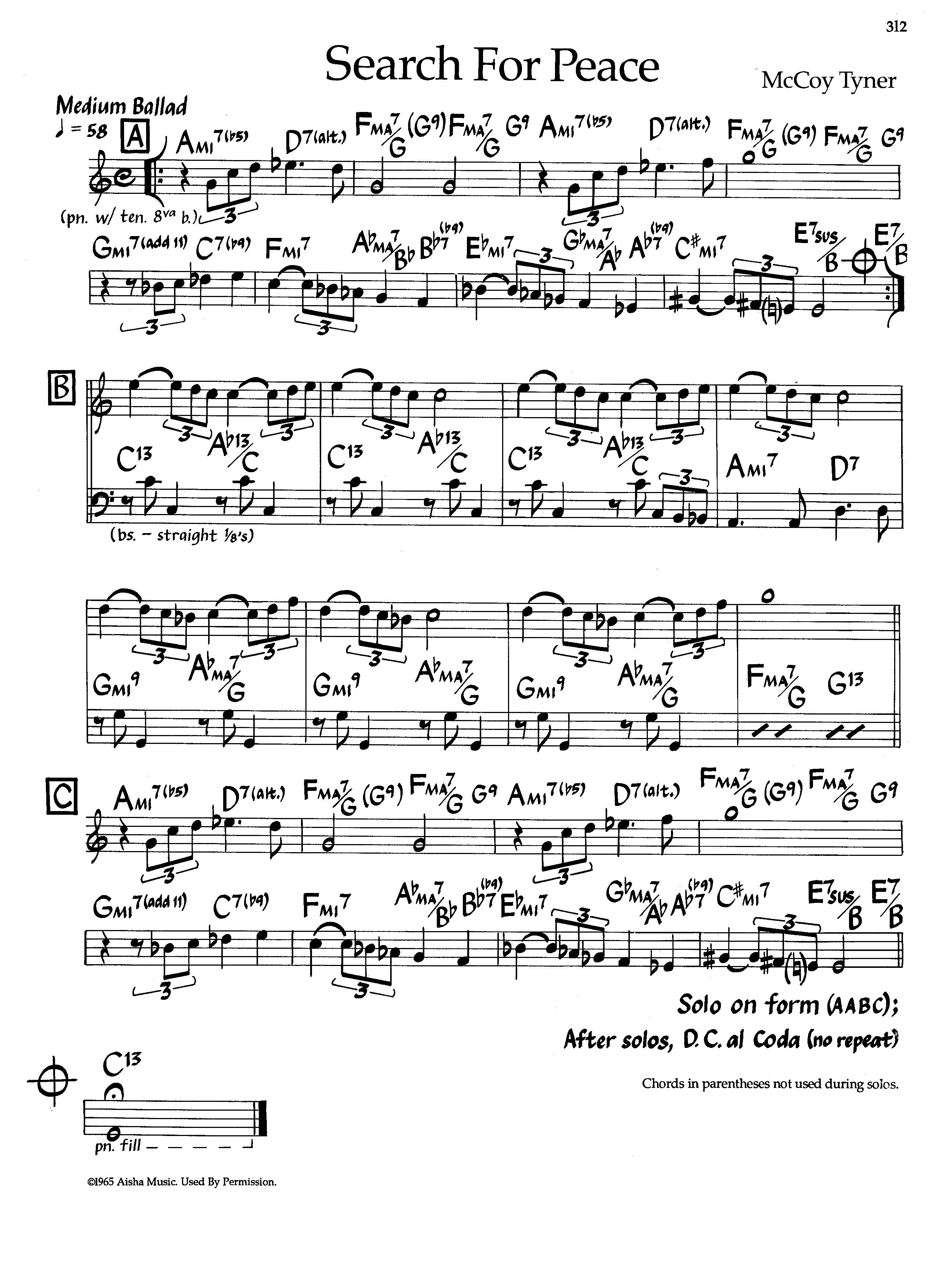 Search For Peace — Mccoy Tyner Search For Peace — Mccoy Tyner