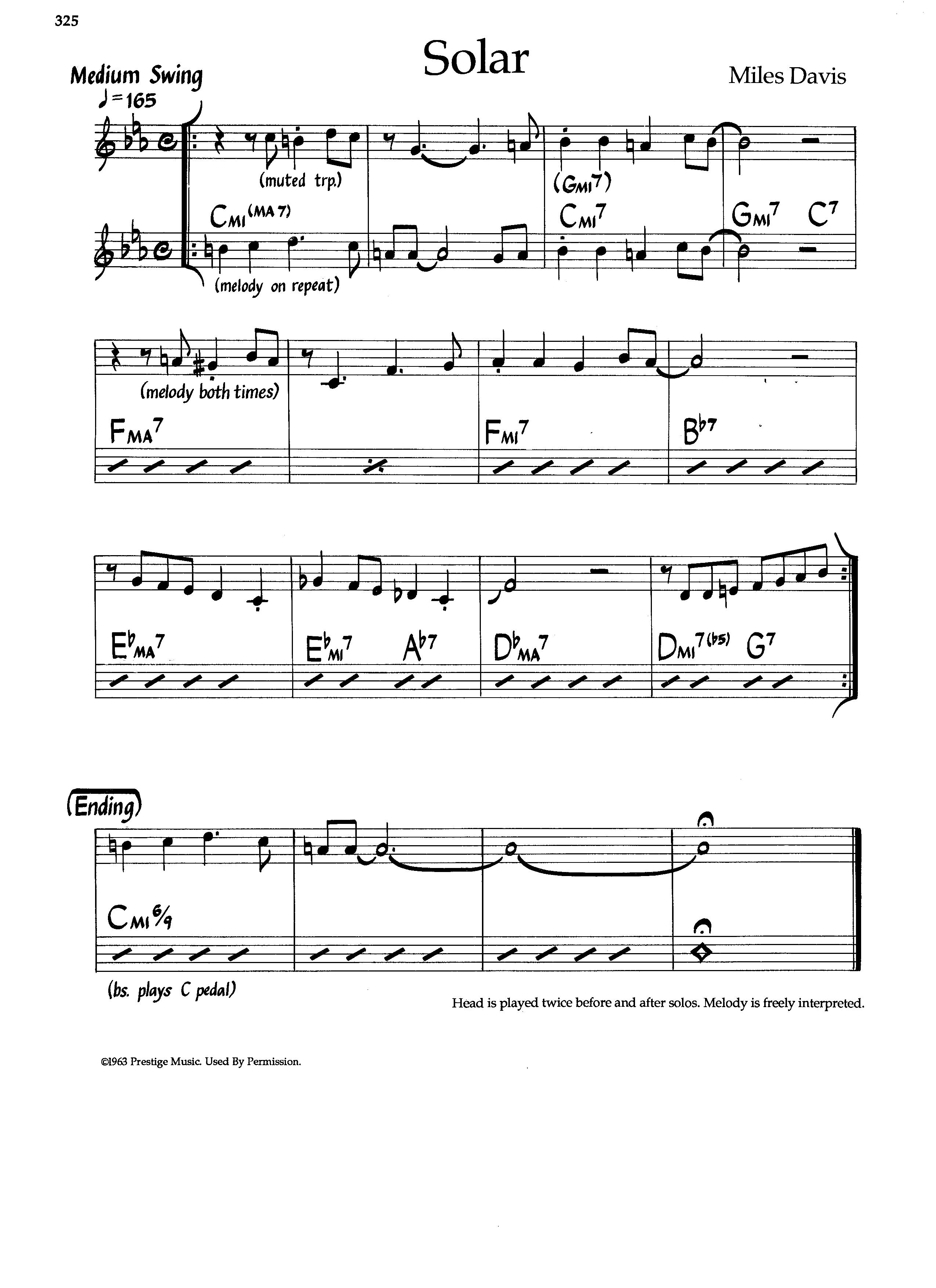 Solar — Miles Davis Solar — Miles Davis