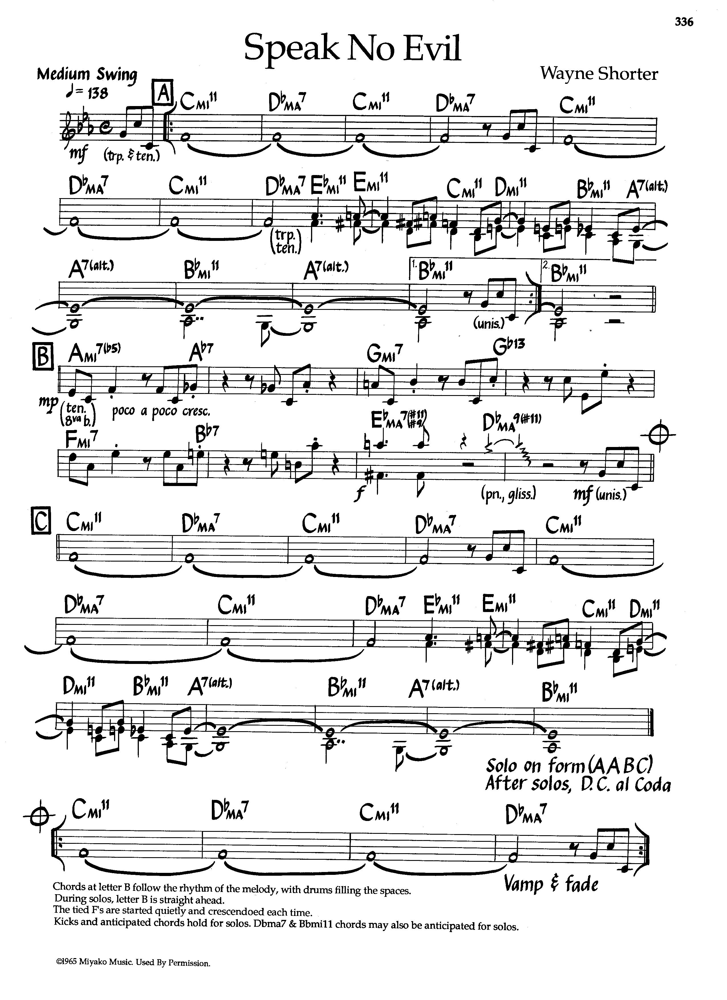 Speak No Evil — Wayne Shorter Speak No Evil — Wayne Shorter