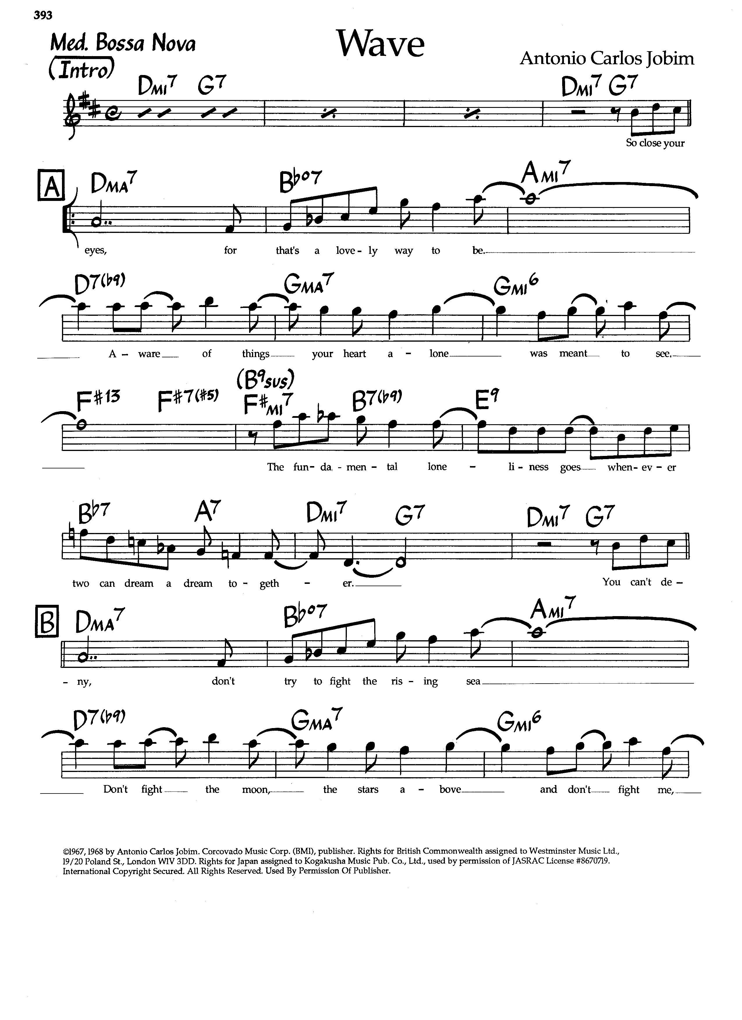 Wave — Antonio Carlos Jobim Wave — Antonio Carlos Jobim