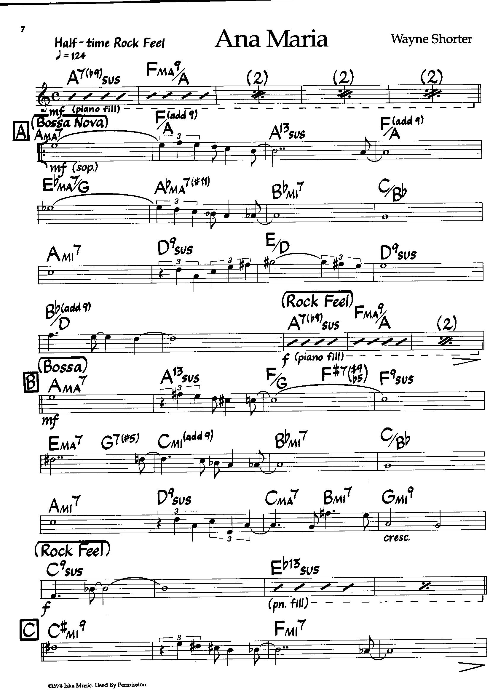 Ana Maria — Wayne Shorter Ana Maria — Wayne Shorter