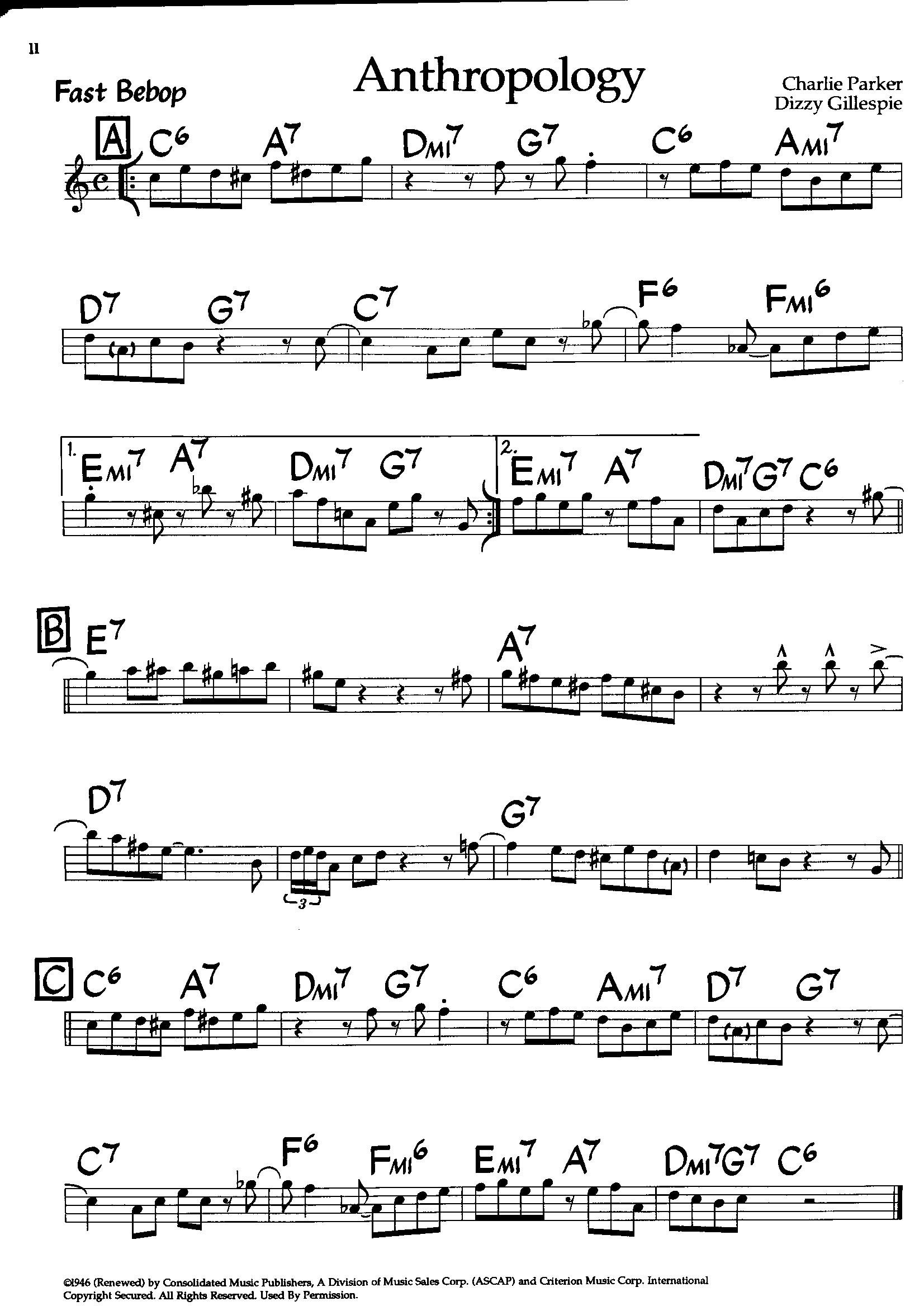 Anthropology — Charlie Parker Anthropology — Charlie Parker
