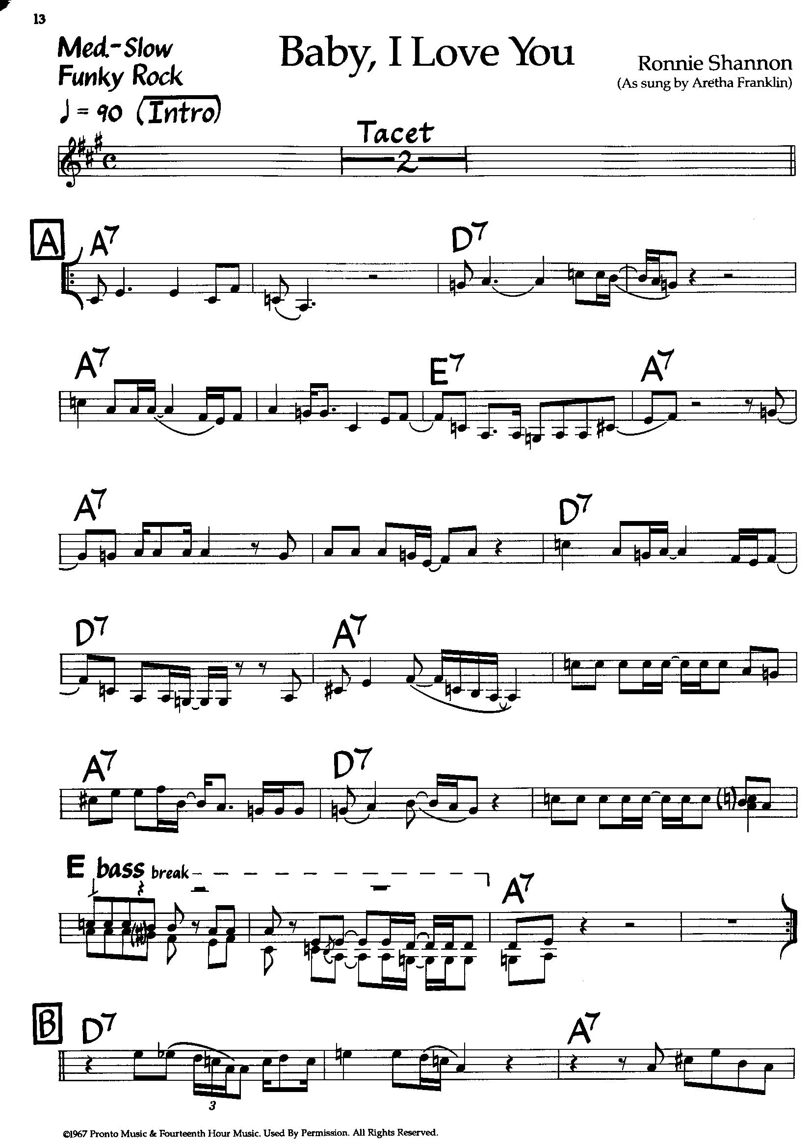 Baby, I Love You — Aretha Franklin Baby, I Love You — Aretha Franklin