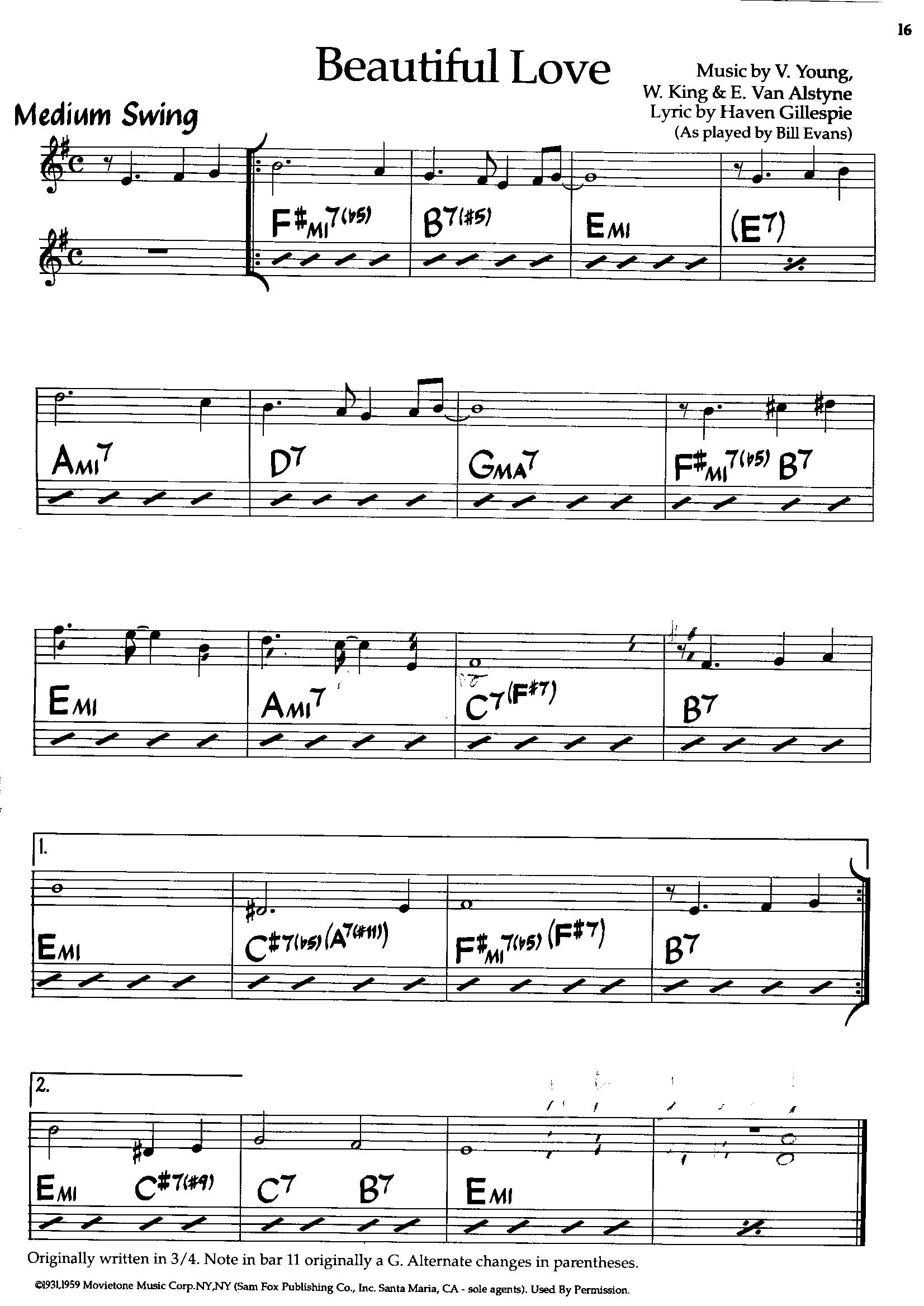 Beautiful Love — Bill Evans Beautiful Love — Bill Evans