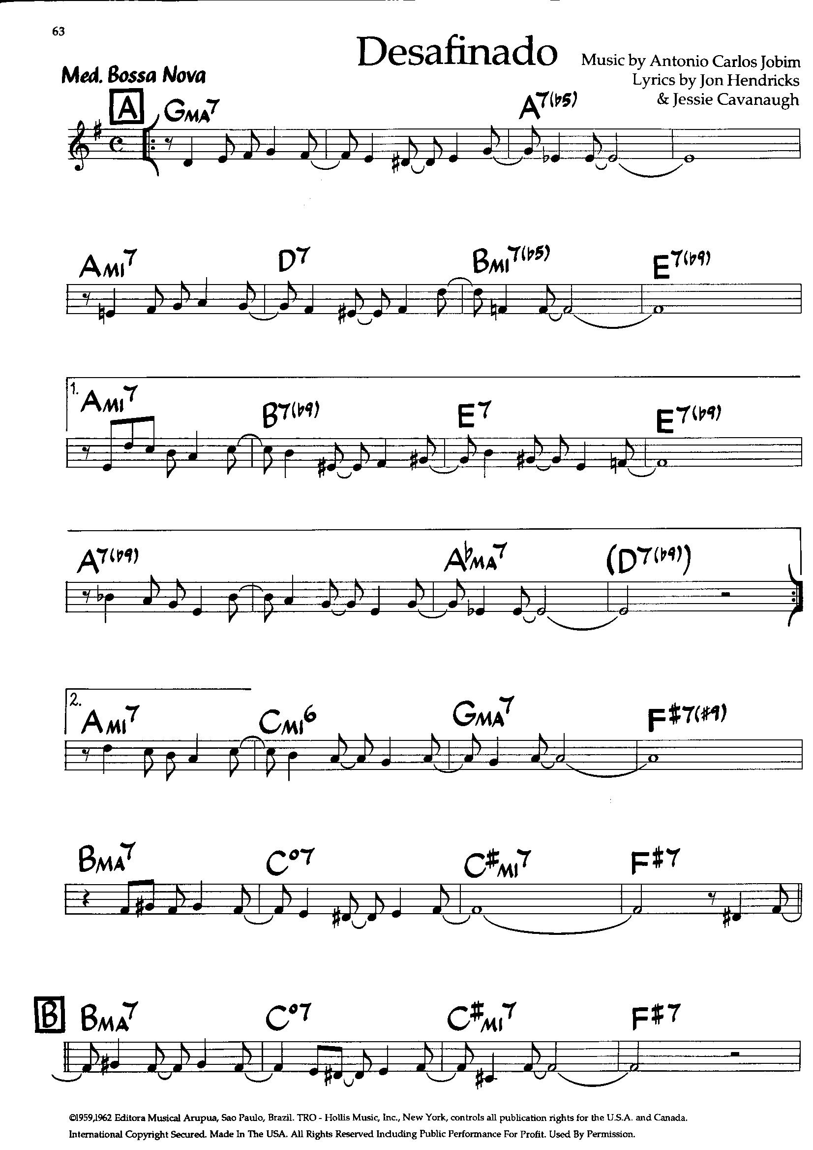 Desafinado — Antonio Carlos Jobim Desafinado — Antonio Carlos Jobim
