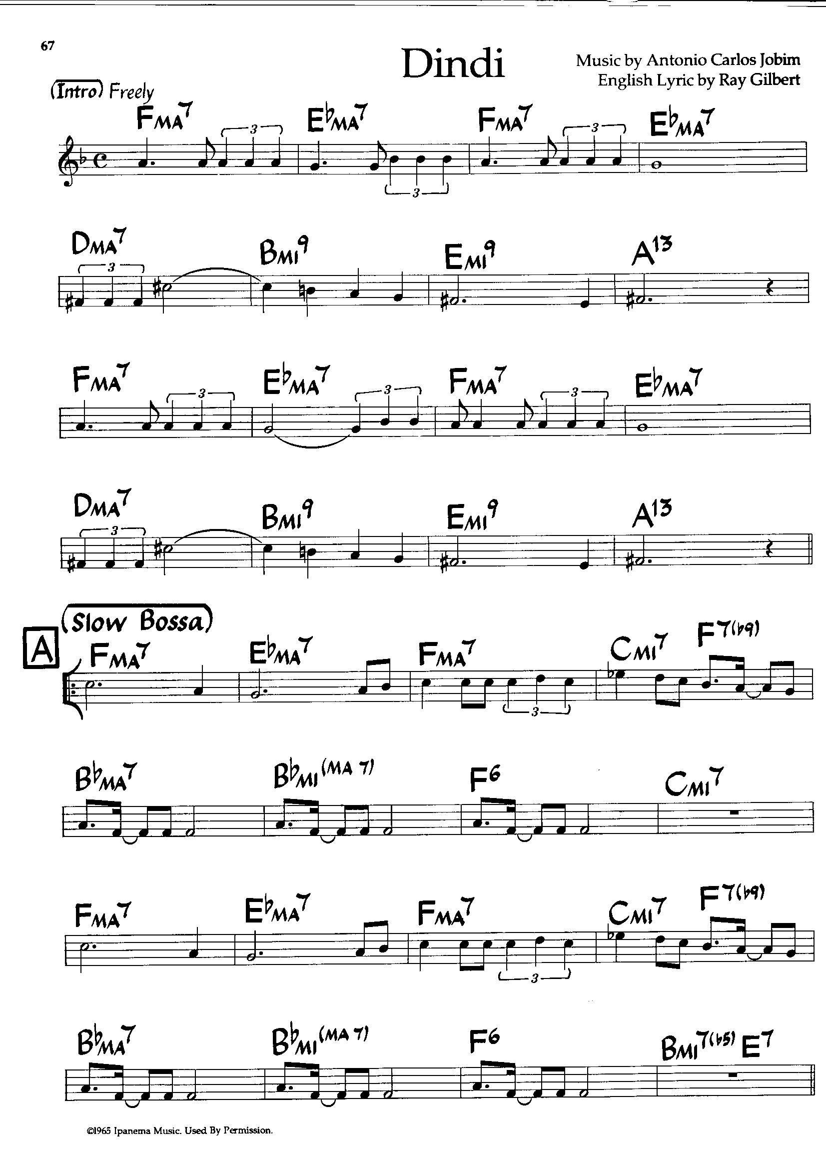 Dindi — Antonio Carlos Jobim Dindi — Antonio Carlos Jobim