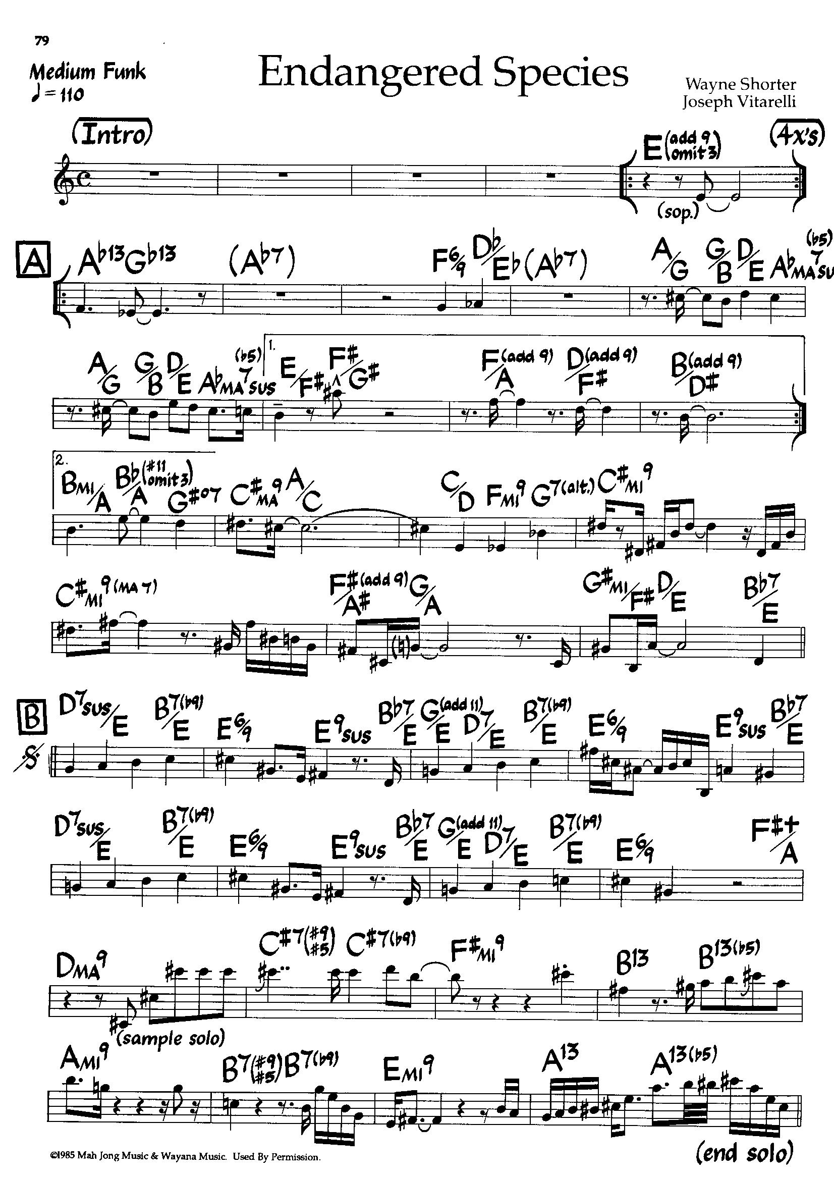 Endangered Species — Wayne Shorter Endangered Species — Wayne Shorter