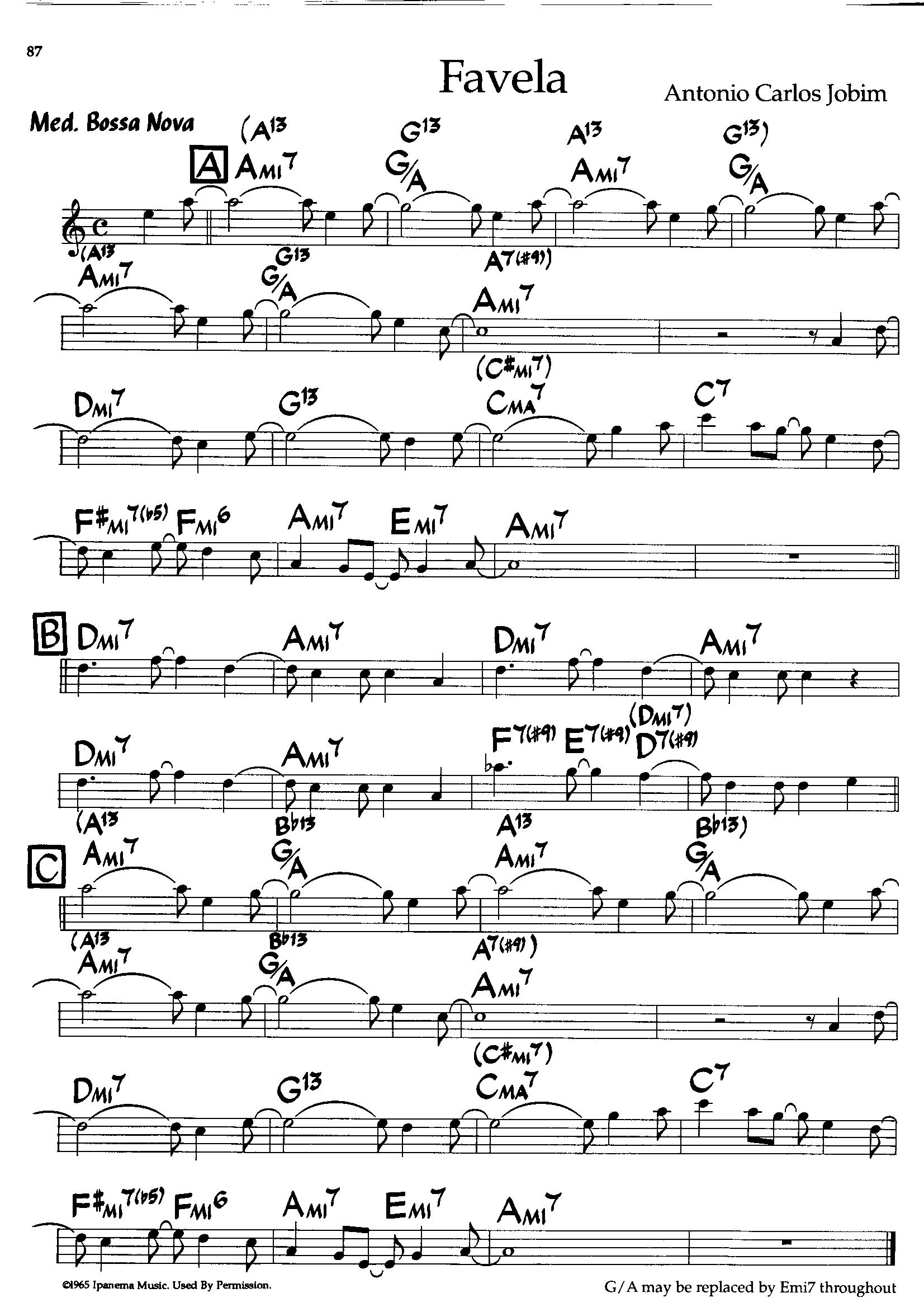 Favela — Antonio Carlos Jobim Favela — Antonio Carlos Jobim