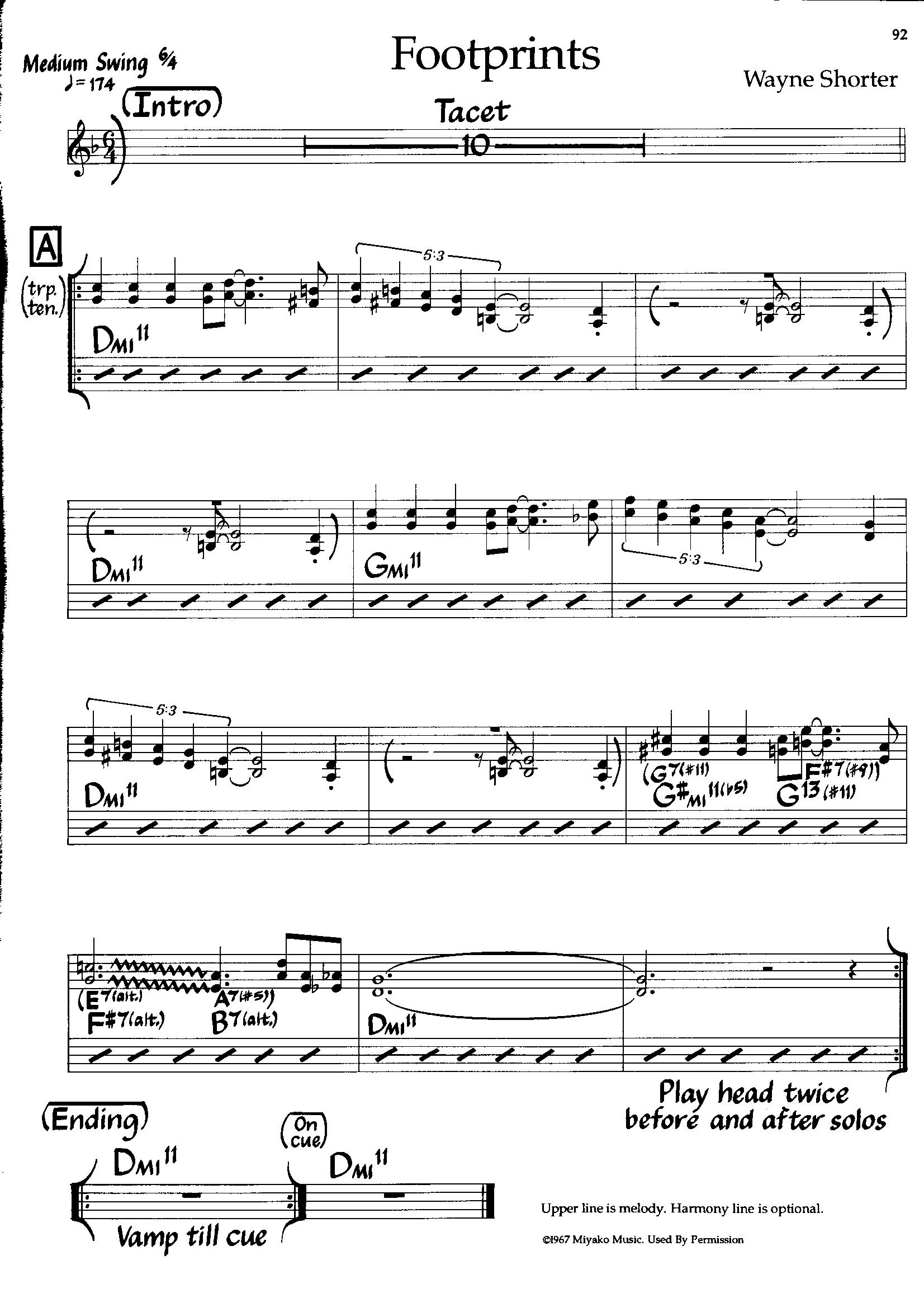 Footprints — Wayne Shorter / Miles Davis Footprints — Wayne Shorter / Miles Davis