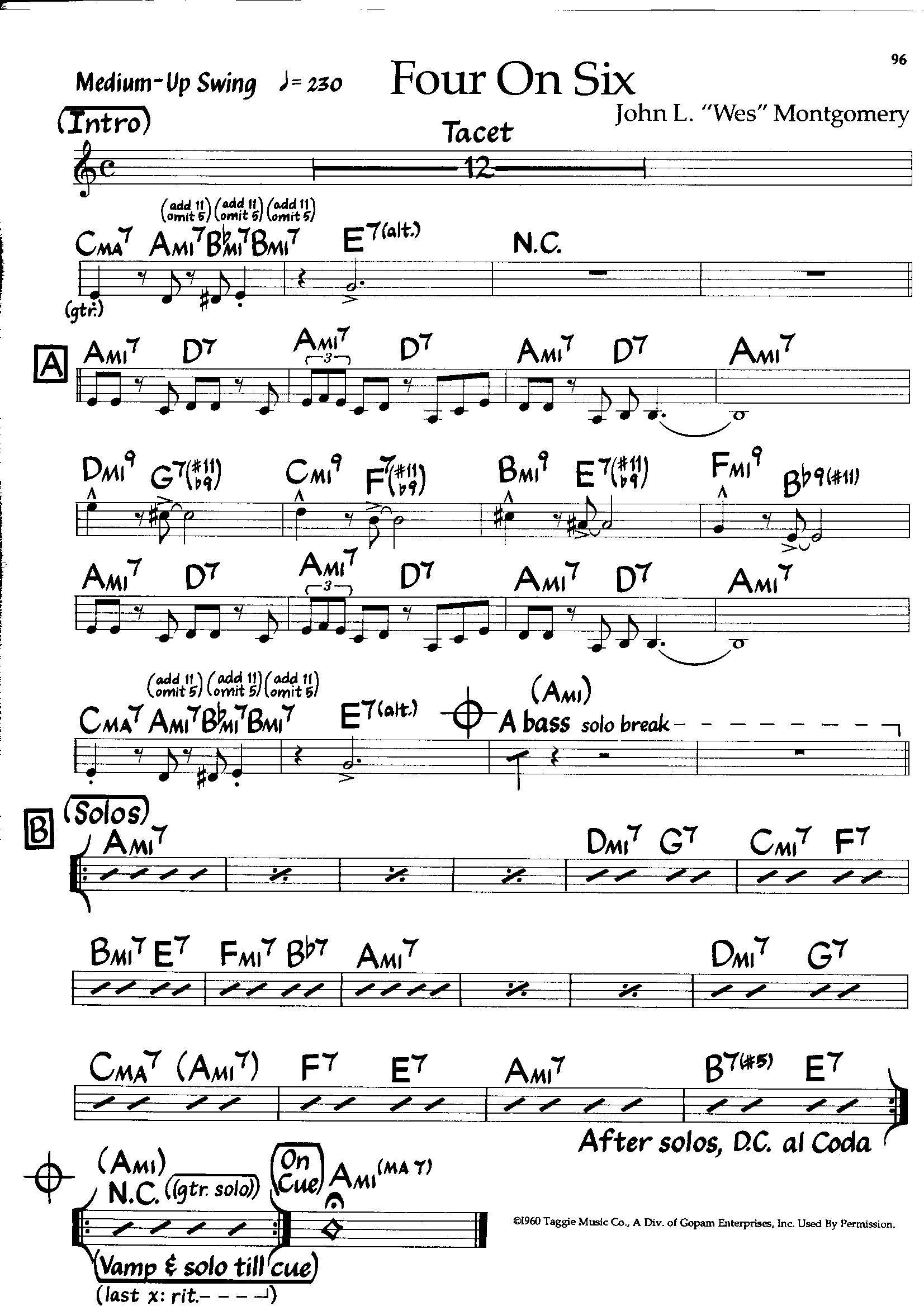 Four On Six — Wes Montgomery Four On Six — Wes Montgomery