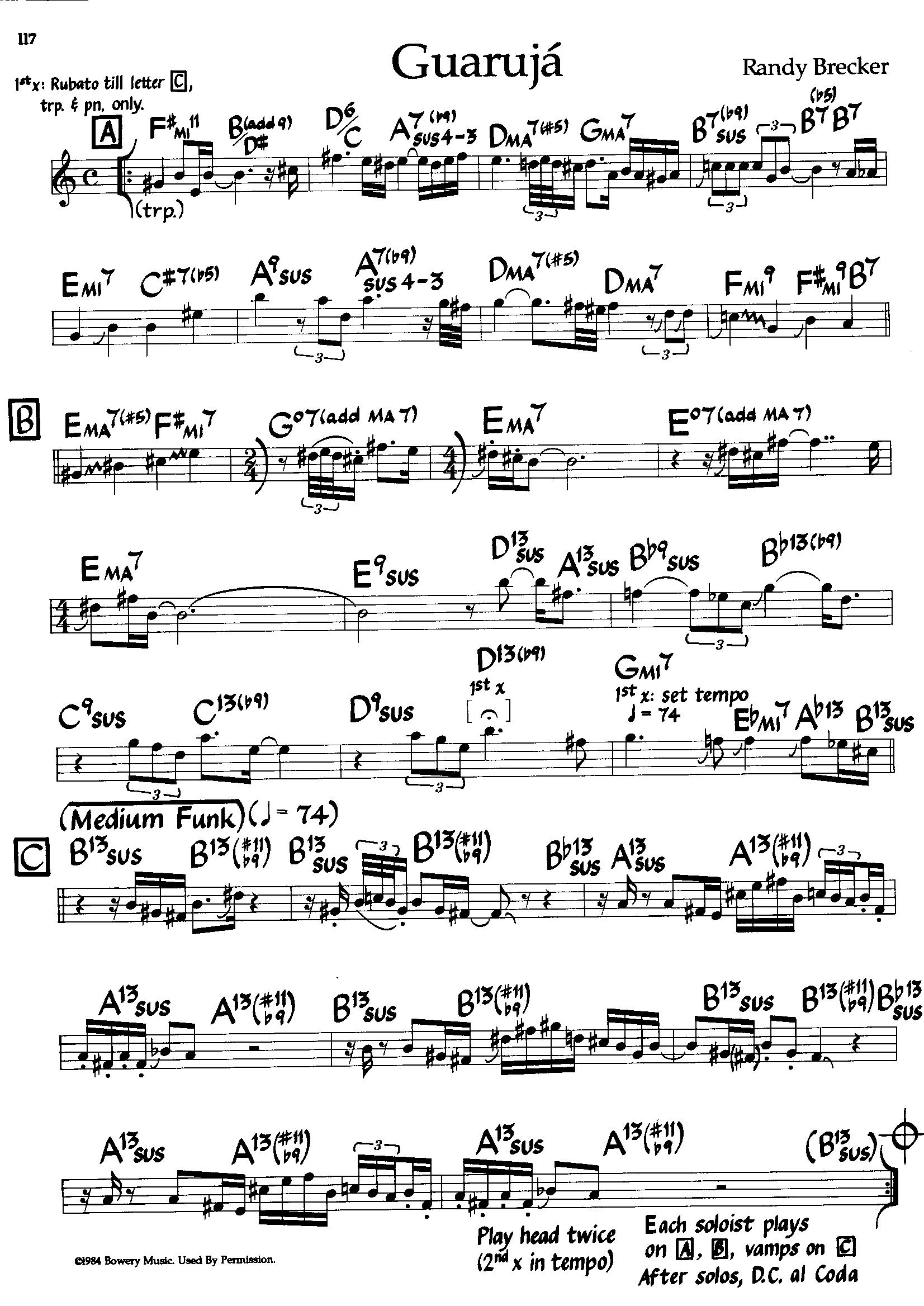 Guaruja — Randy Brecker & Elaine Elias Guaruja — Randy Brecker & Elaine Elias
