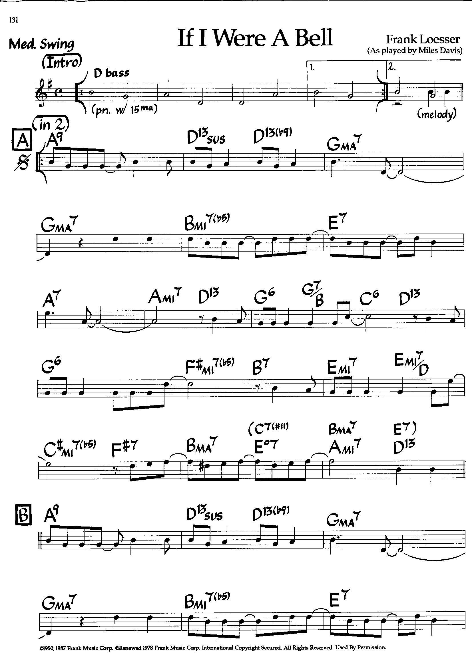 If I Were A Bell — Miles Davis If I Were A Bell — Miles Davis