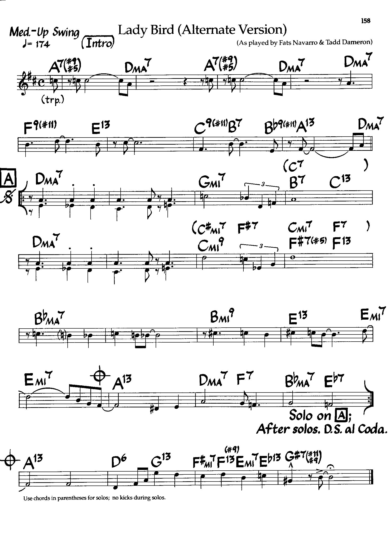 Lady Bird — Miles Davis / Tadd Dameron Lady Bird — Miles Davis / Tadd Dameron