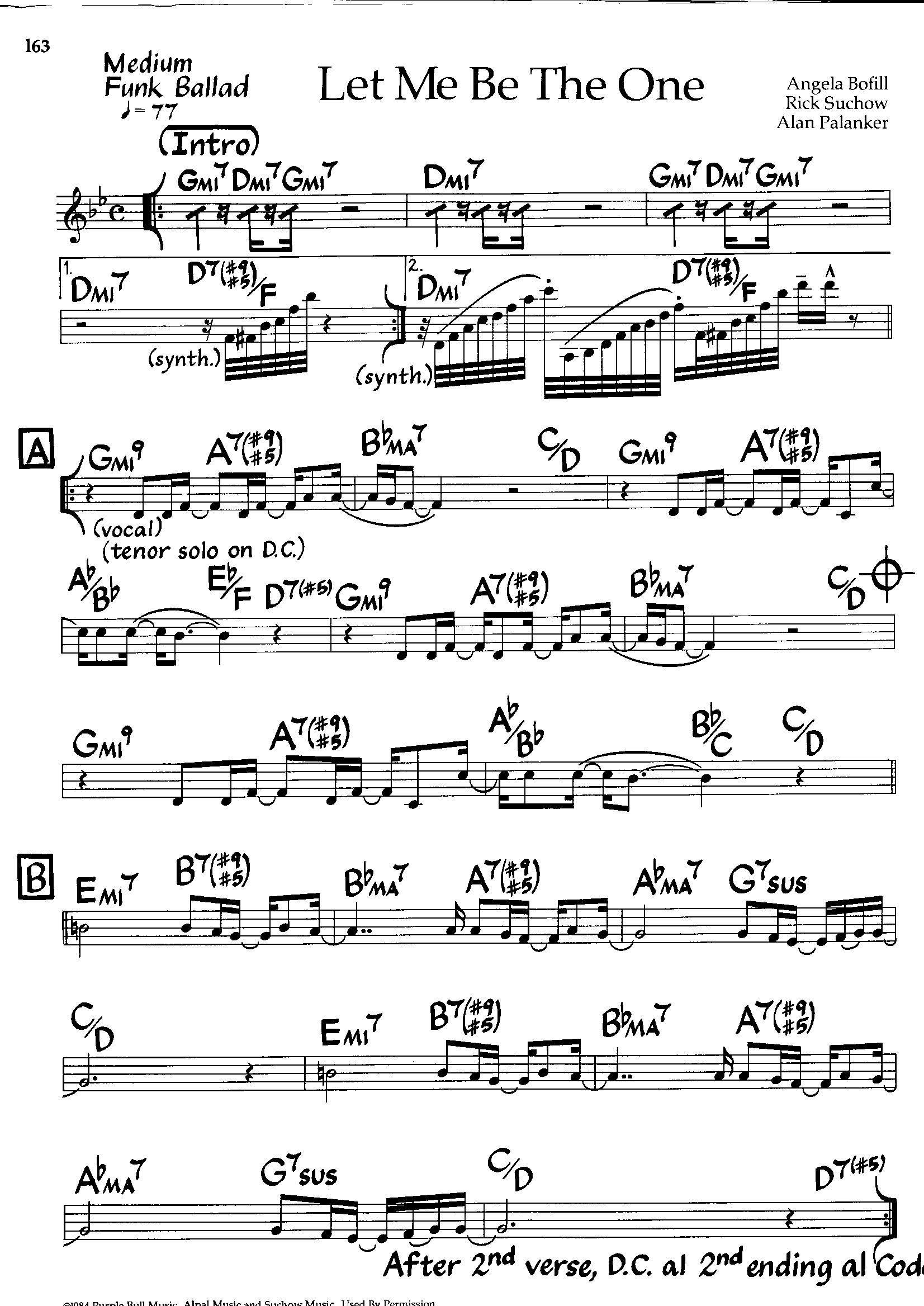 Let Me Be The One — Angela Bofill Let Me Be The One — Angela Bofill
