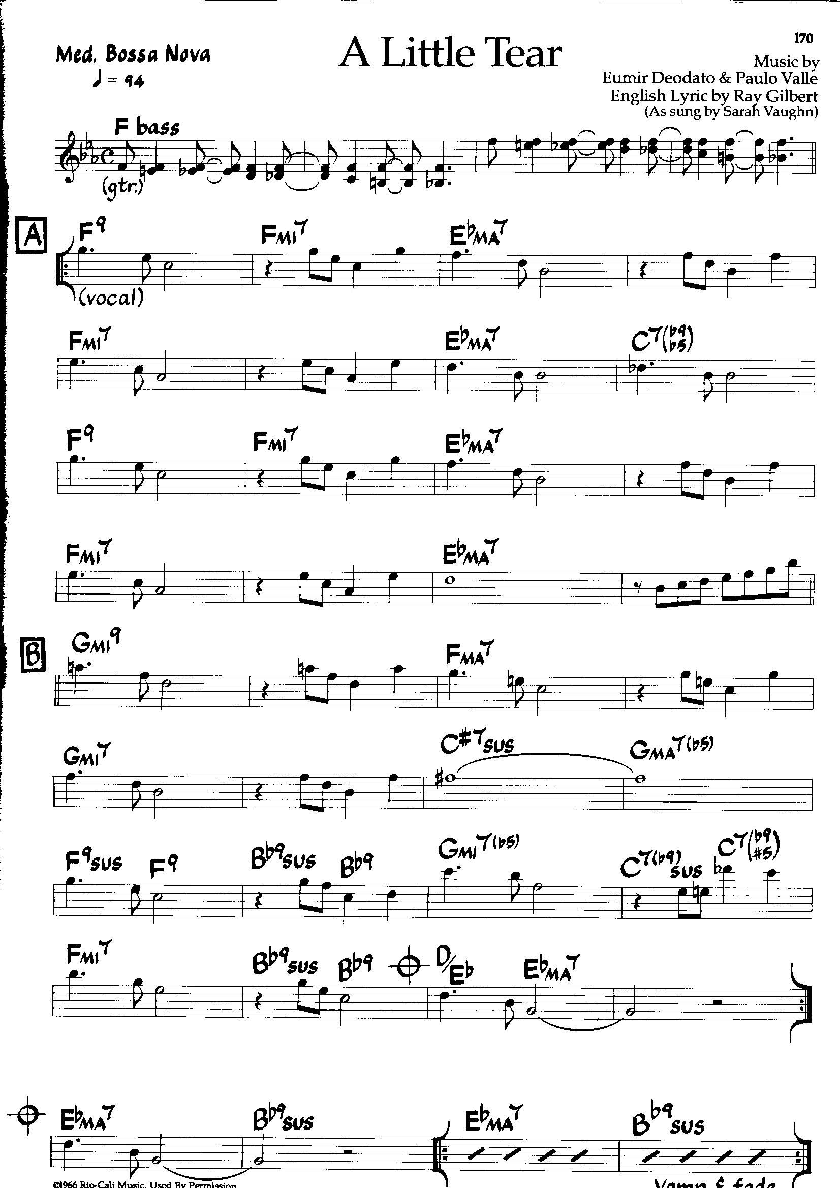 A Little Tear — Sarah Vaughn A Little Tear — Sarah Vaughn