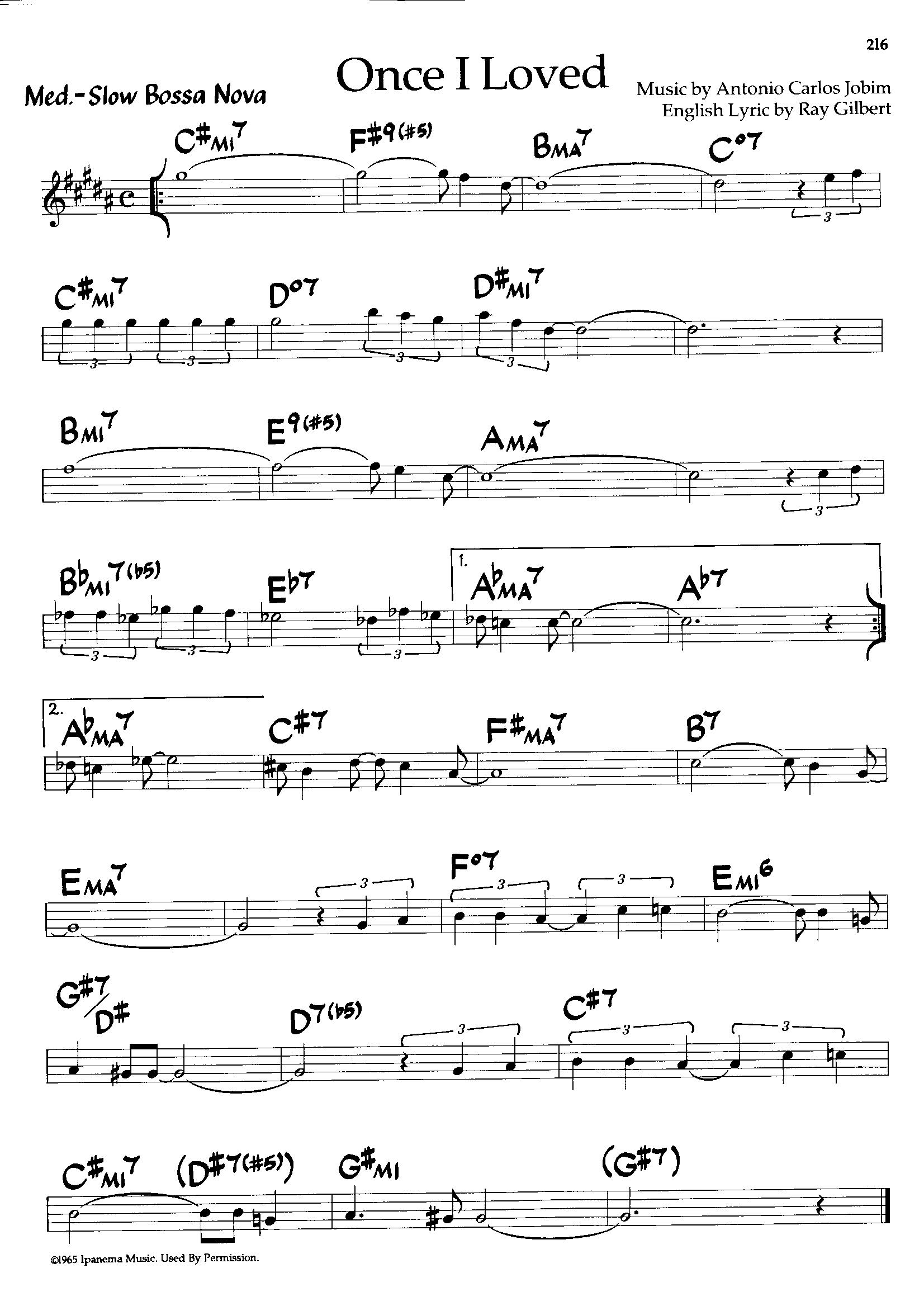 Once I Loved — Antonio Carlos Jobim Once I Loved — Antonio Carlos Jobim