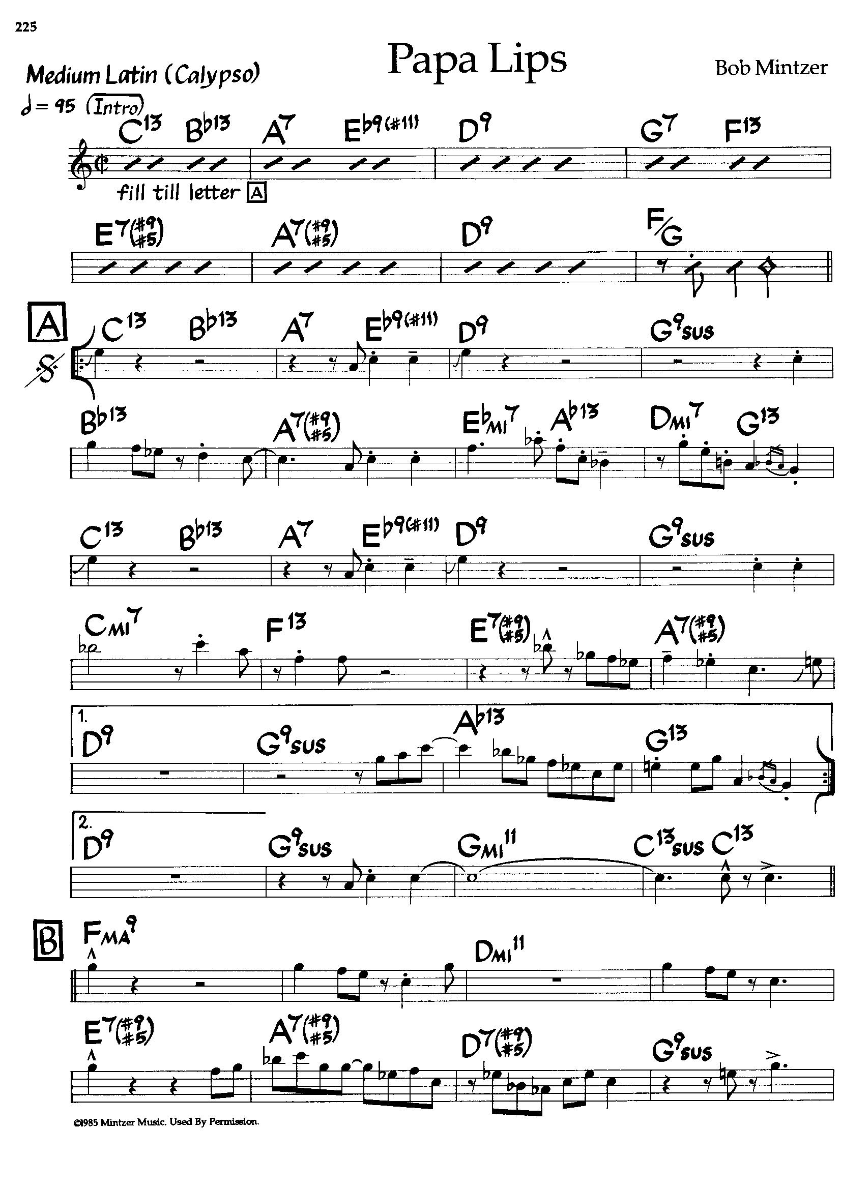 Papa Lips — Bob Mintzer Papa Lips — Bob Mintzer