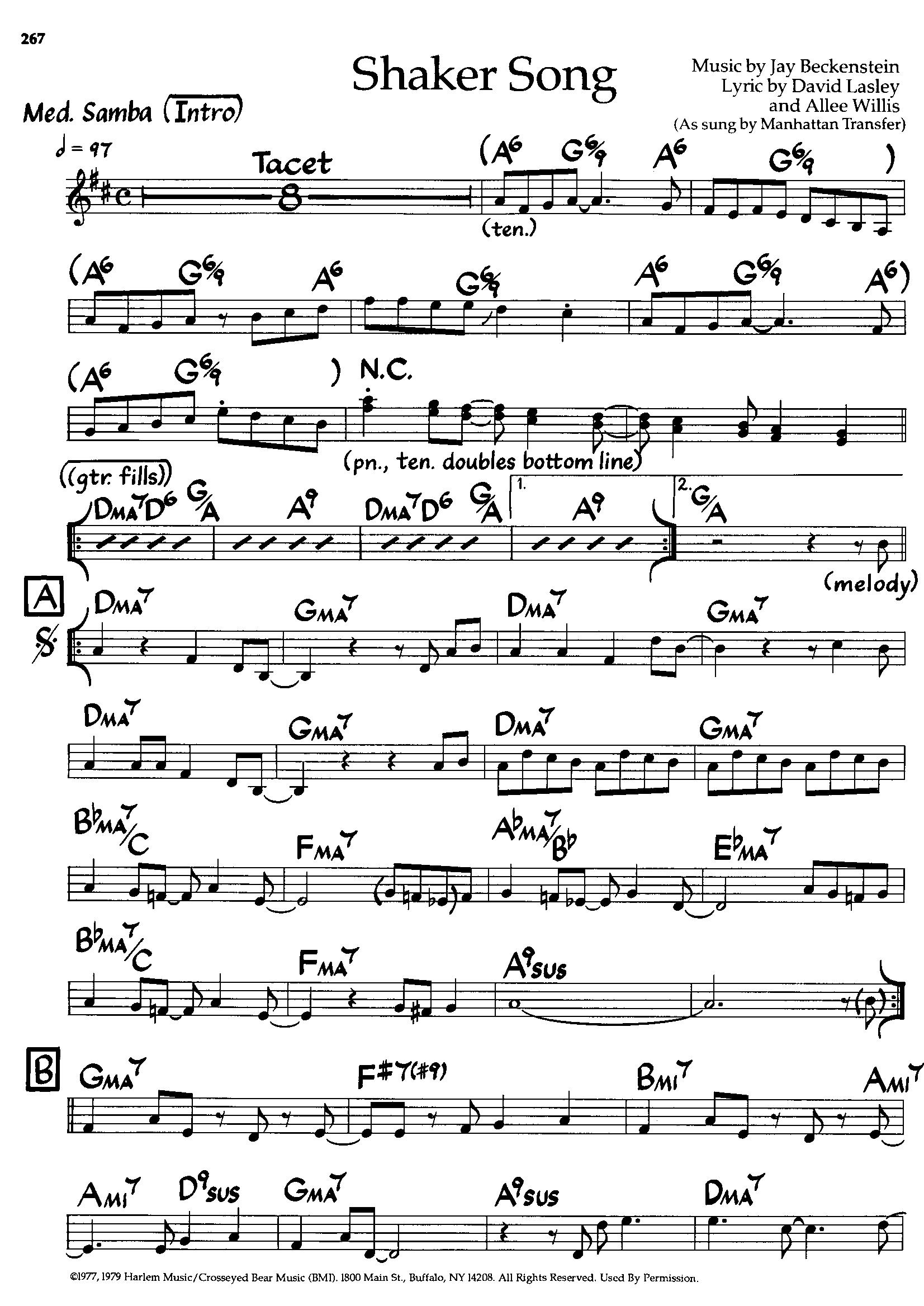 Shaker Song — Manhattan Transfer / Spyro Gyra Shaker Song — Manhattan Transfer / Spyro Gyra