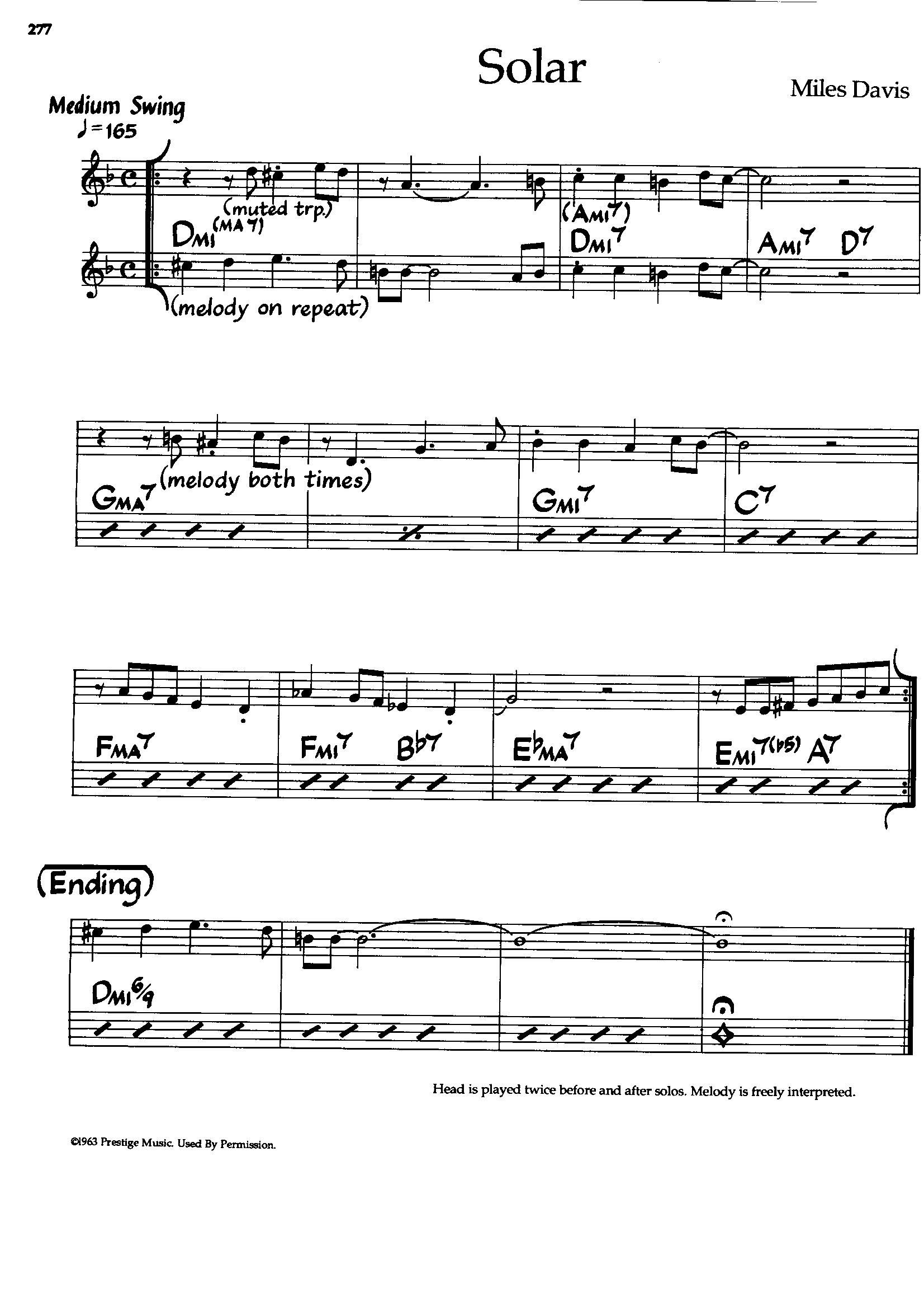 Solar — Miles Davis Solar — Miles Davis