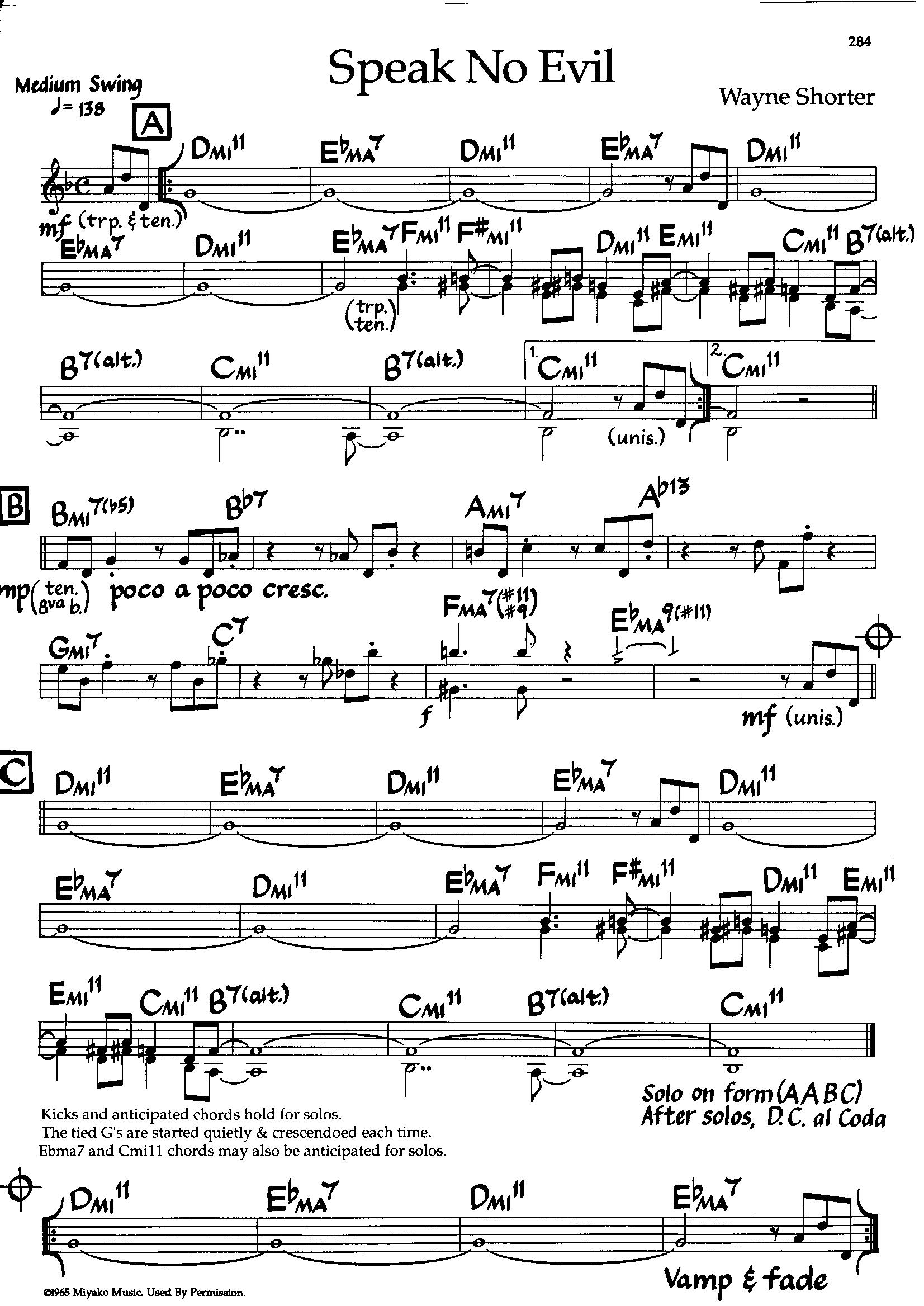 Speak No Evil — Wayne Shorter Speak No Evil — Wayne Shorter